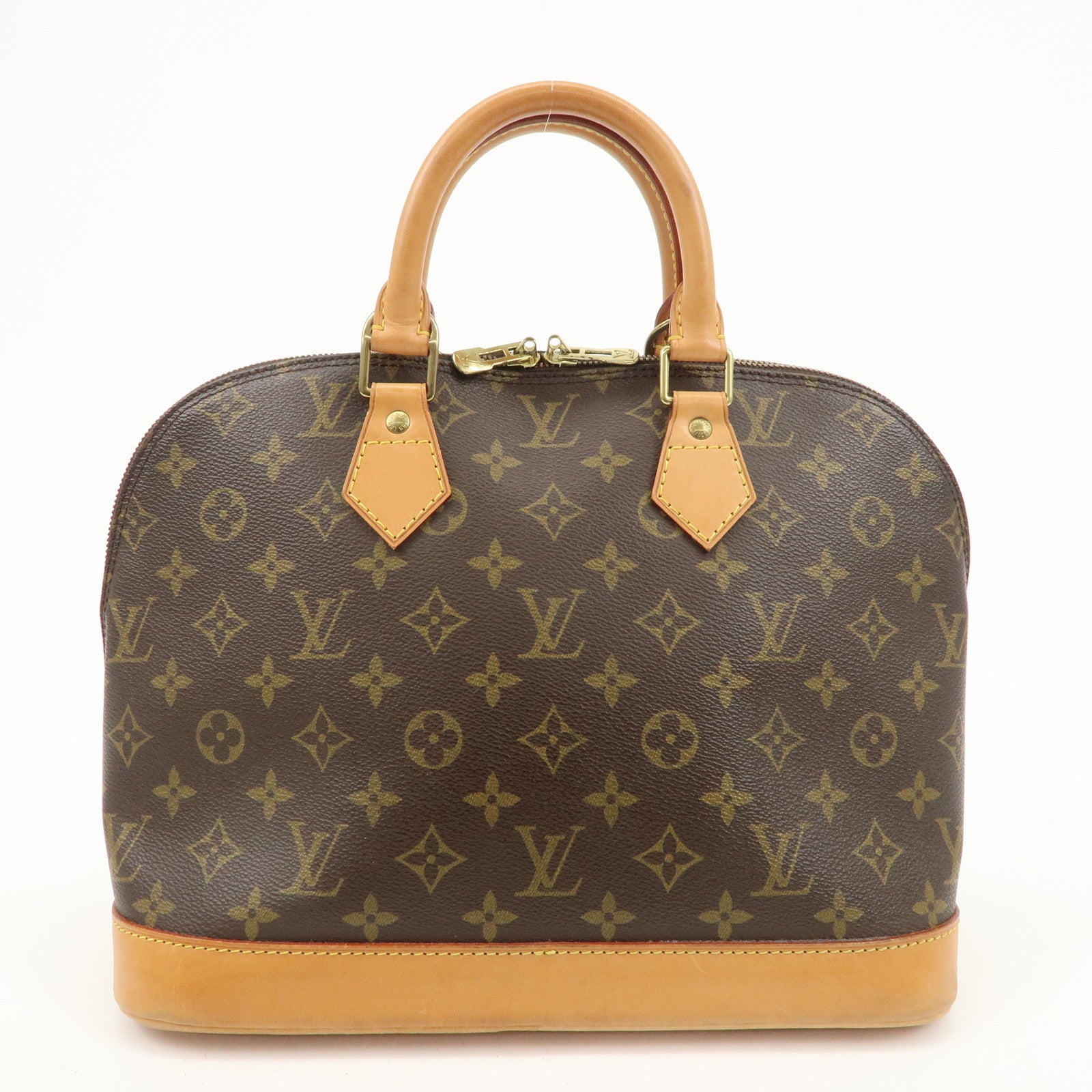 Louis Vuitton Monogram Alma Hand Bag Brown M51130 Used