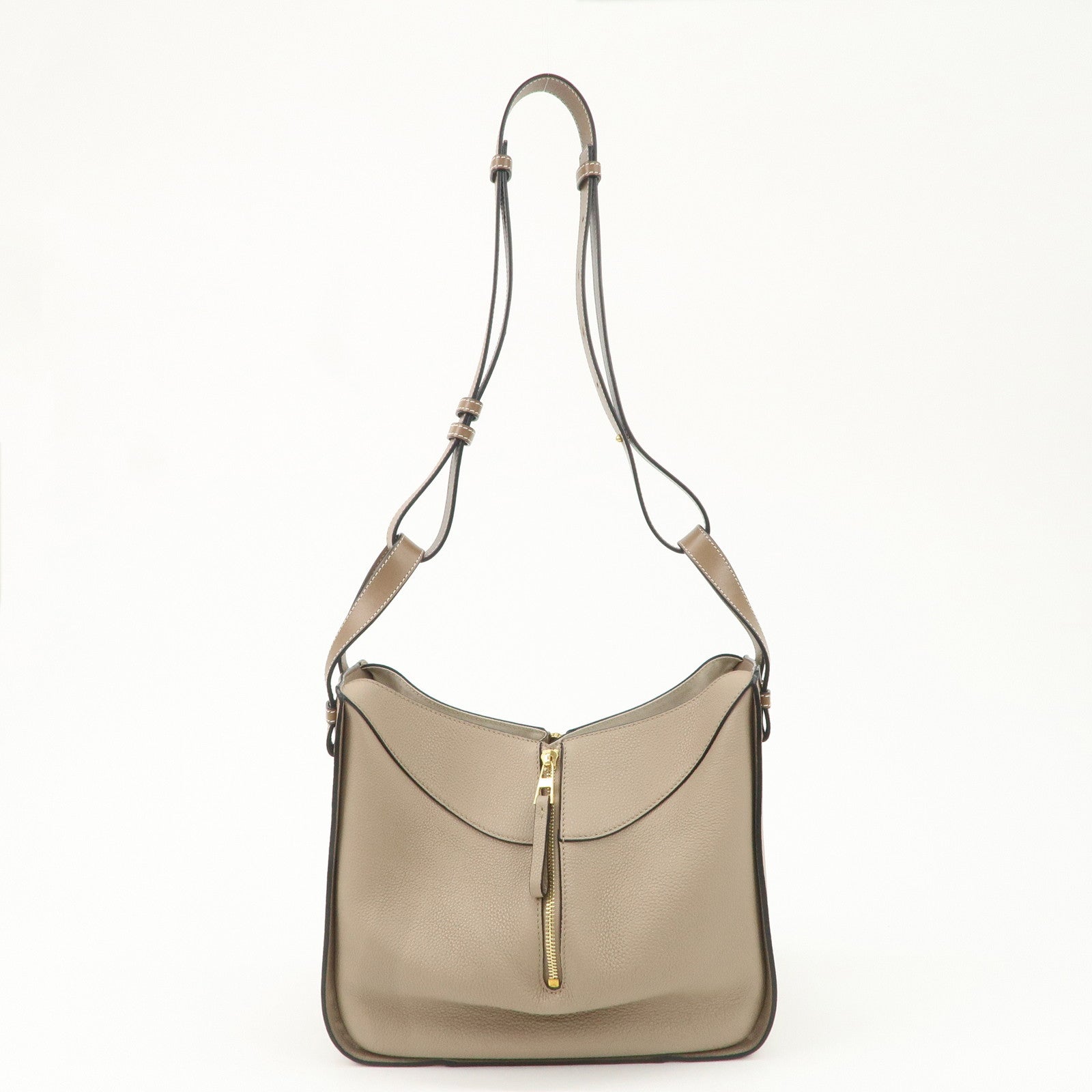 LOEWE Leather Hammock Small Shoudler Bag Beige 314.12BZ95 Used