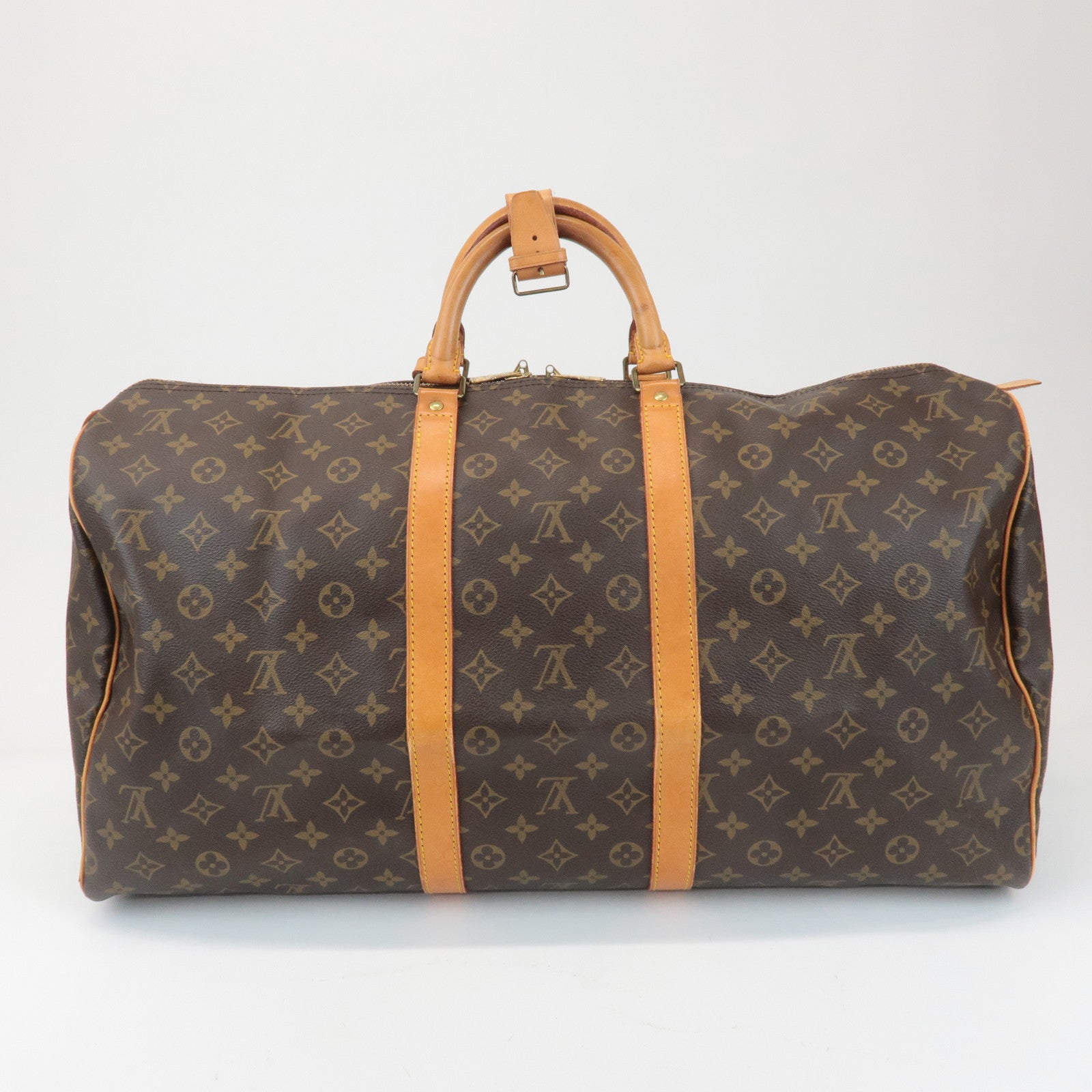 Louis Vuitton Monogram Keep All 55 Boston Bag Brown M41424 Used