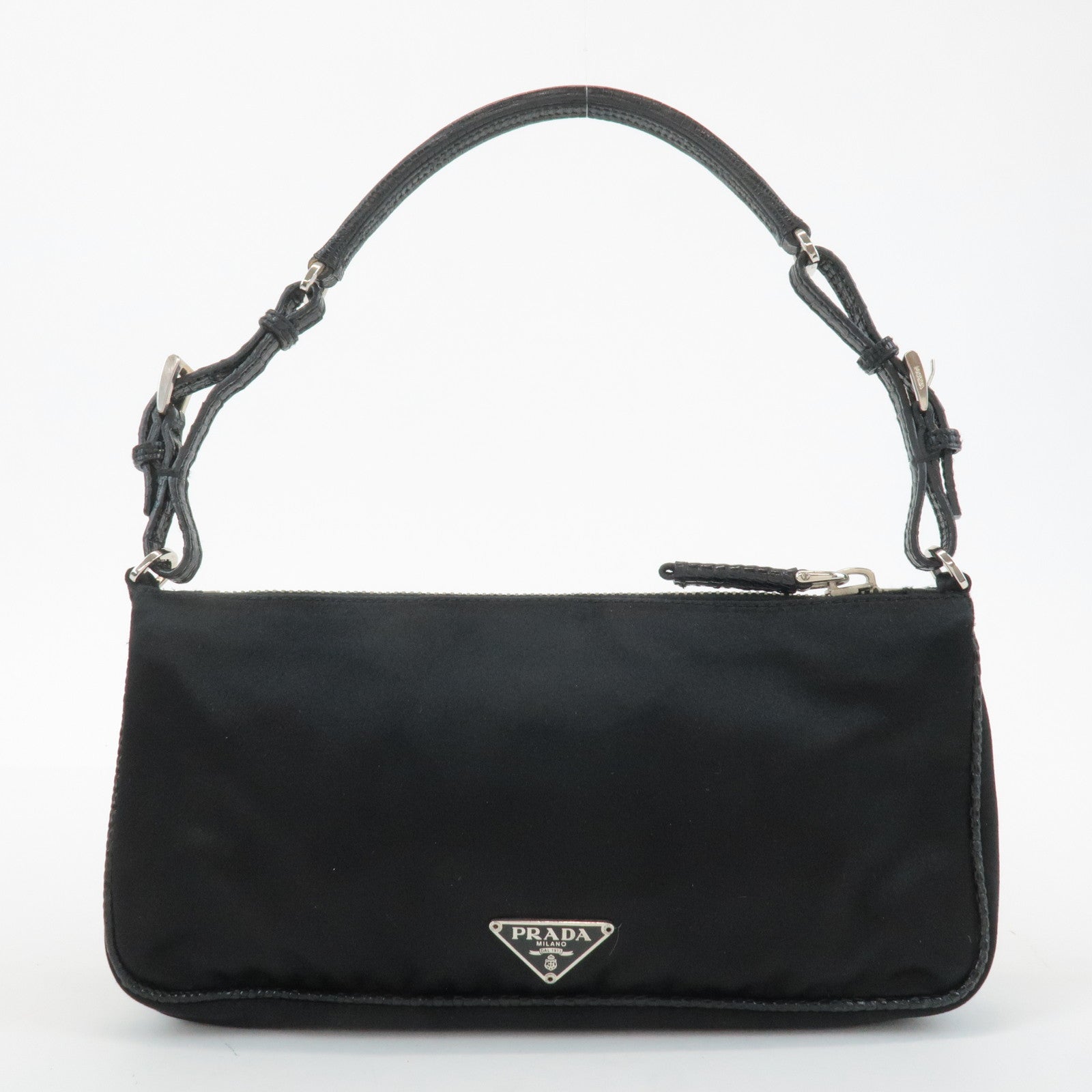 PRADA Nylon leather Bijou Shoulder Bag Black