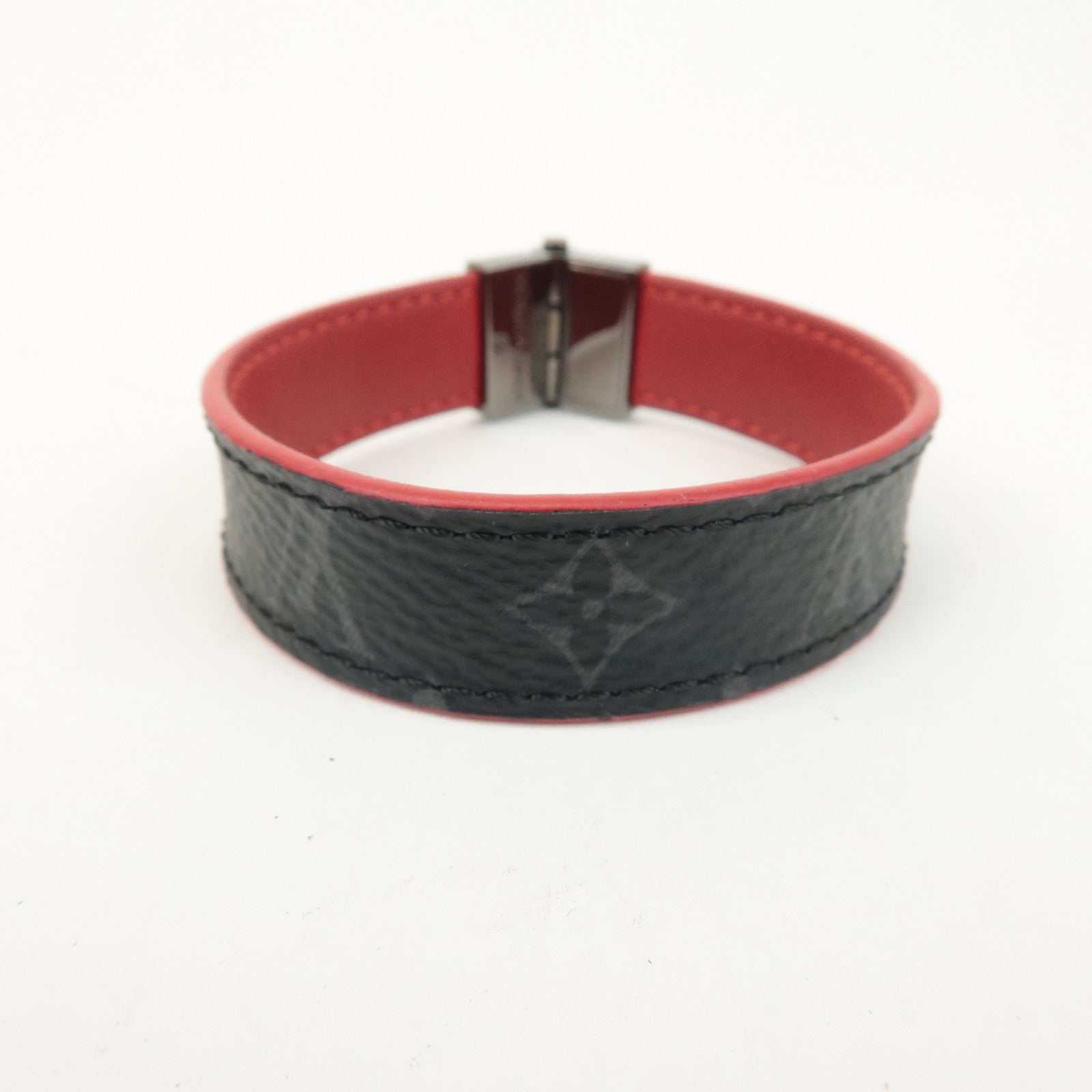 Louis Vuitton Monogram Eclipse Bracelet Bangle Black Gray Used