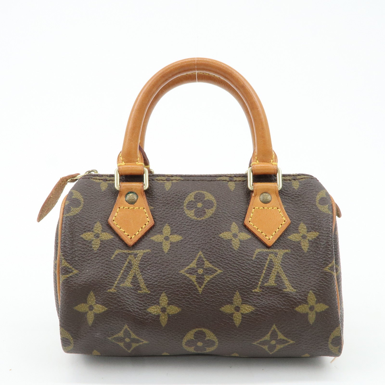 Louis Vuitton Monogram Mini Speedy Hand Bag Brown M41534 Used