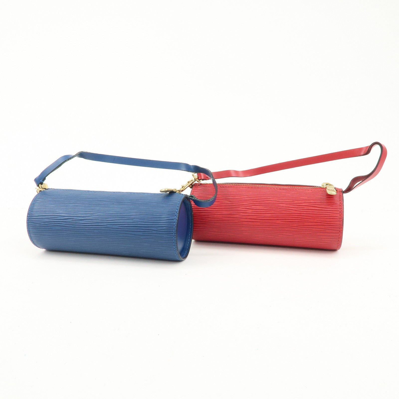 Louis Vuitton Epi Set of2 Soufflot Pouch Castilian Red Toledo Blue Used