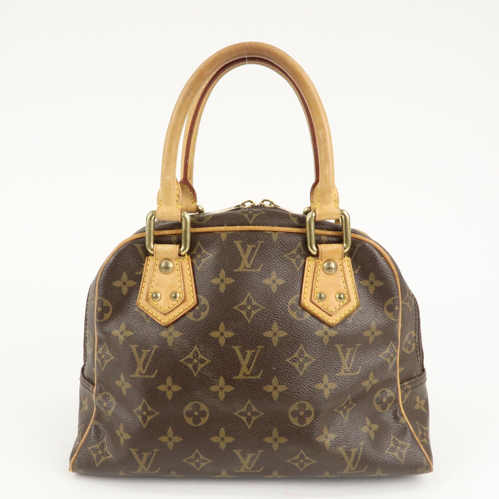 Louis Vuitton Monogram Manhattan PM Hand Bag Brown M40026 Used