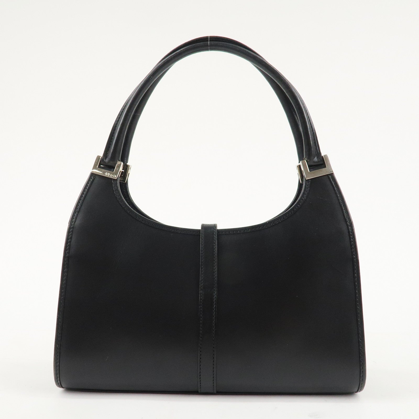 GUCCI Jackie Leather Shoulder Bag Black 002.1068