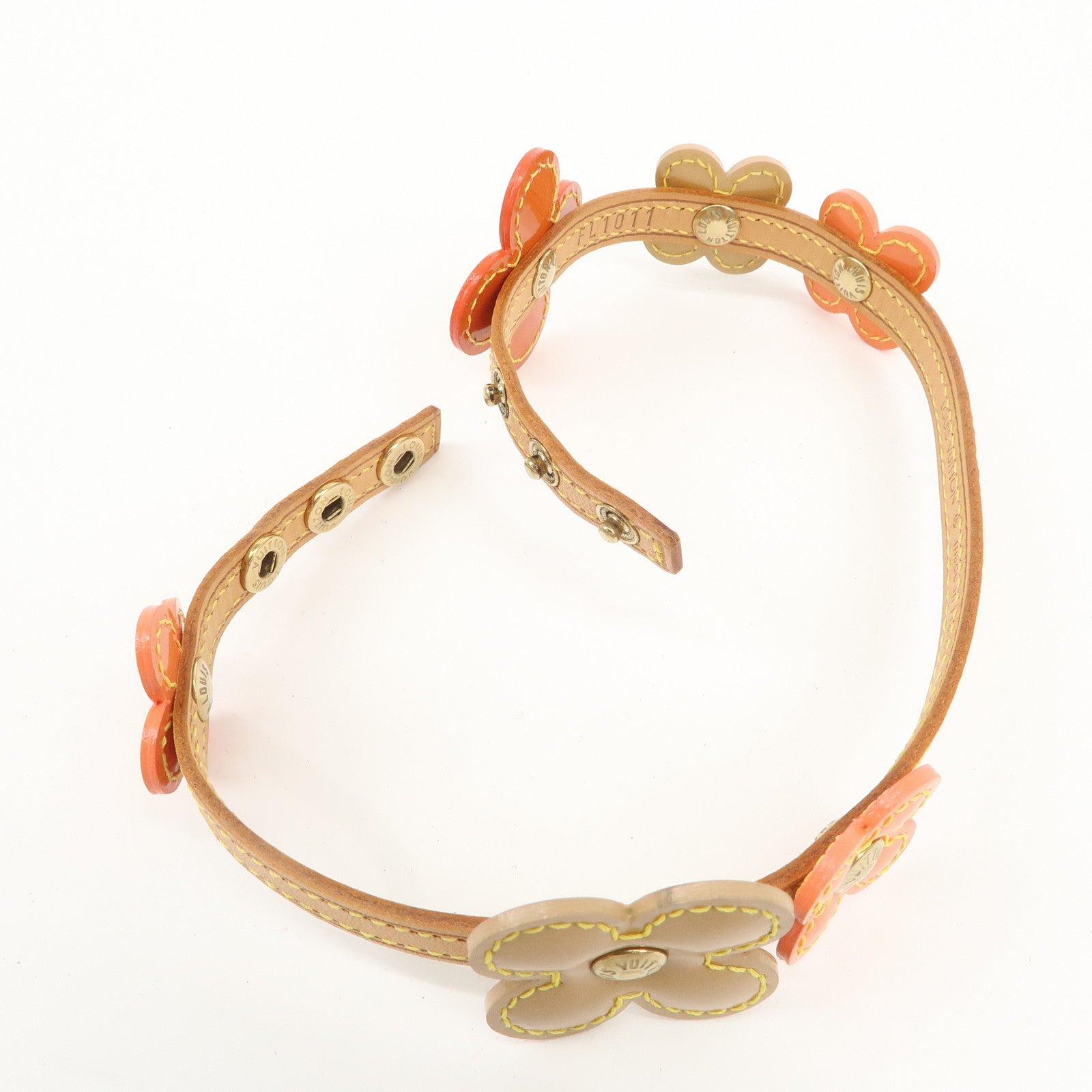 Louis Vuitton Flower Bracelet Choker Orange M92253 Used