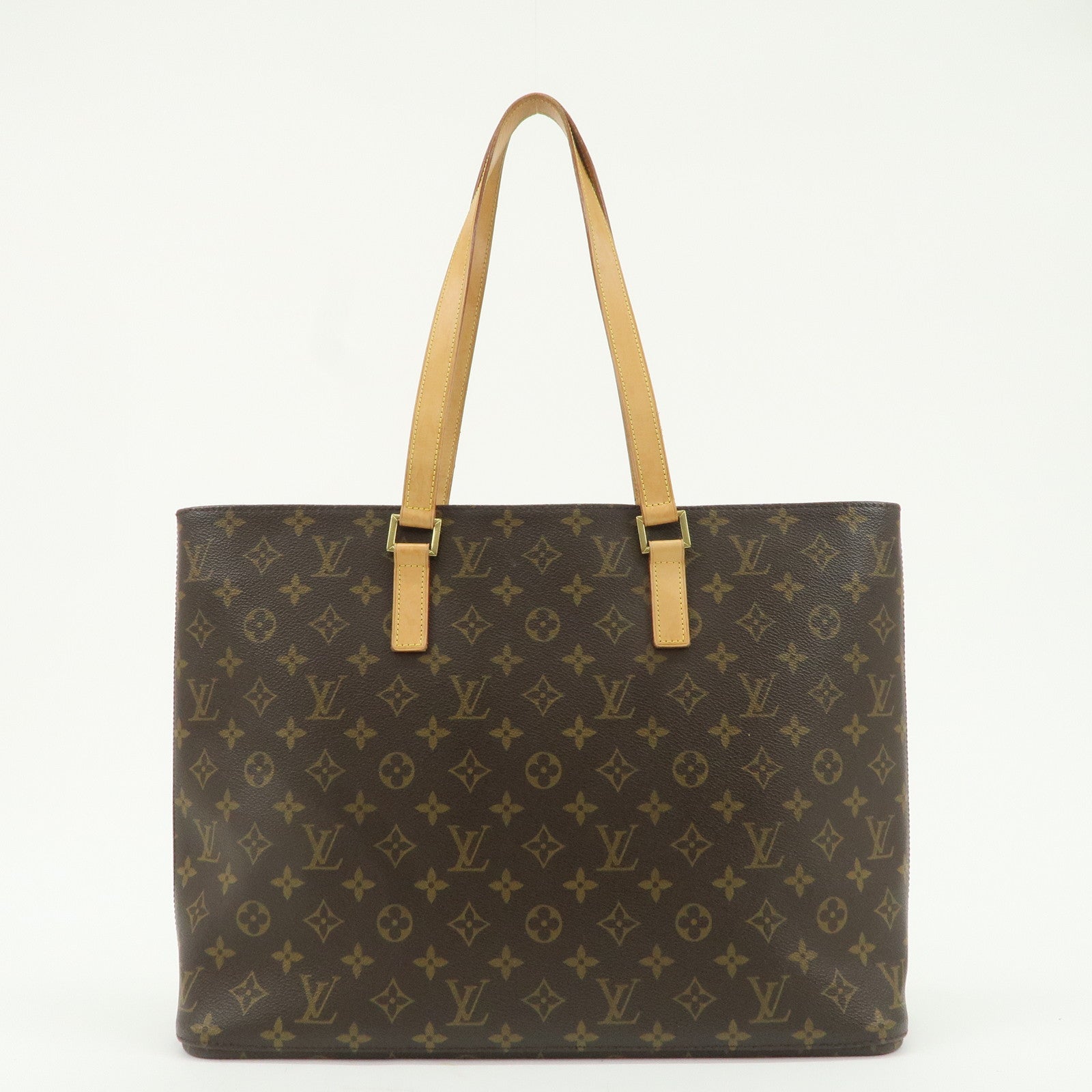 Louis Vuitton Monogram Luco Tote Bag Hand Bag Brown M51155 Used