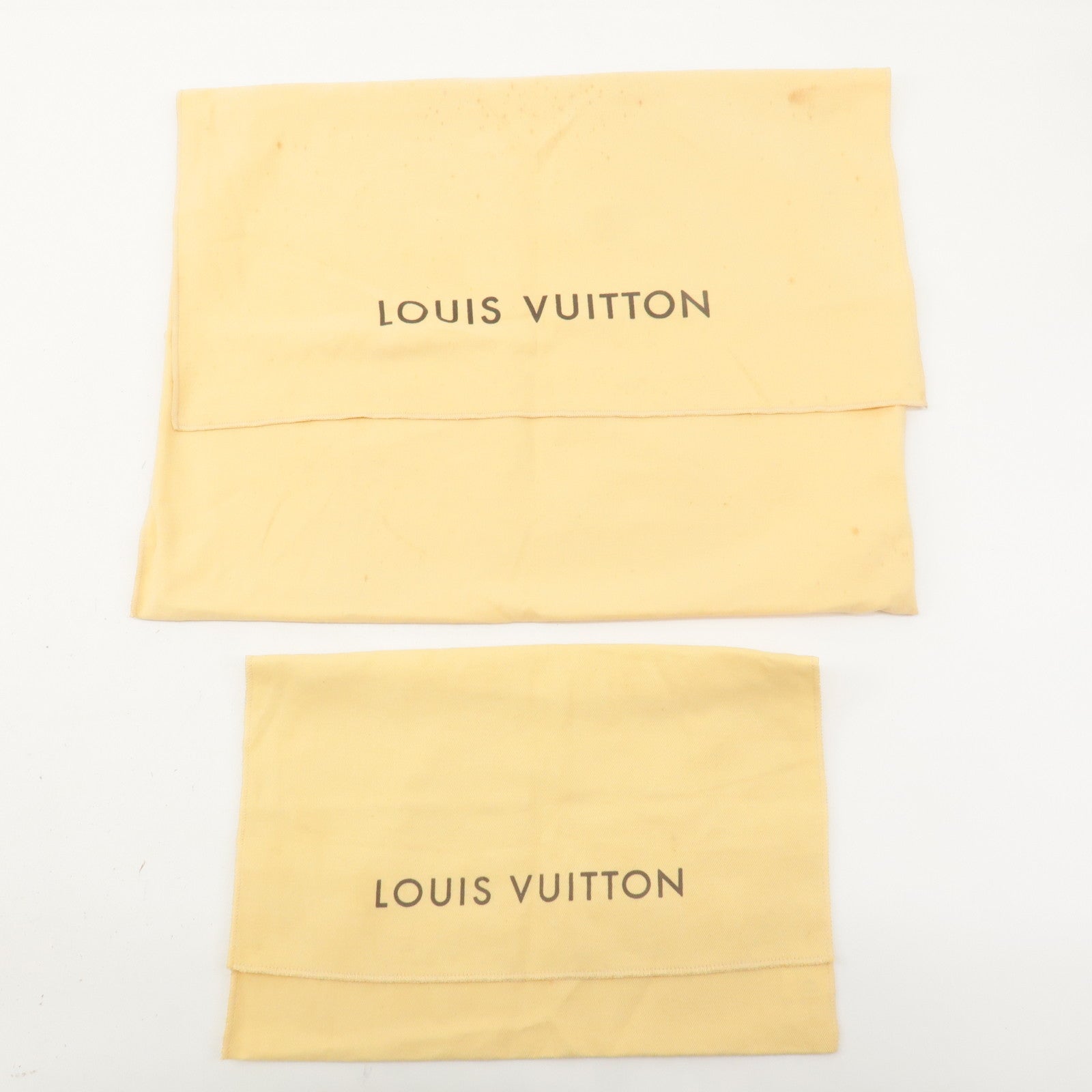 Louis Vuitton Set of 10 Dust Bag Storage Bag Flap Drawstring Beige