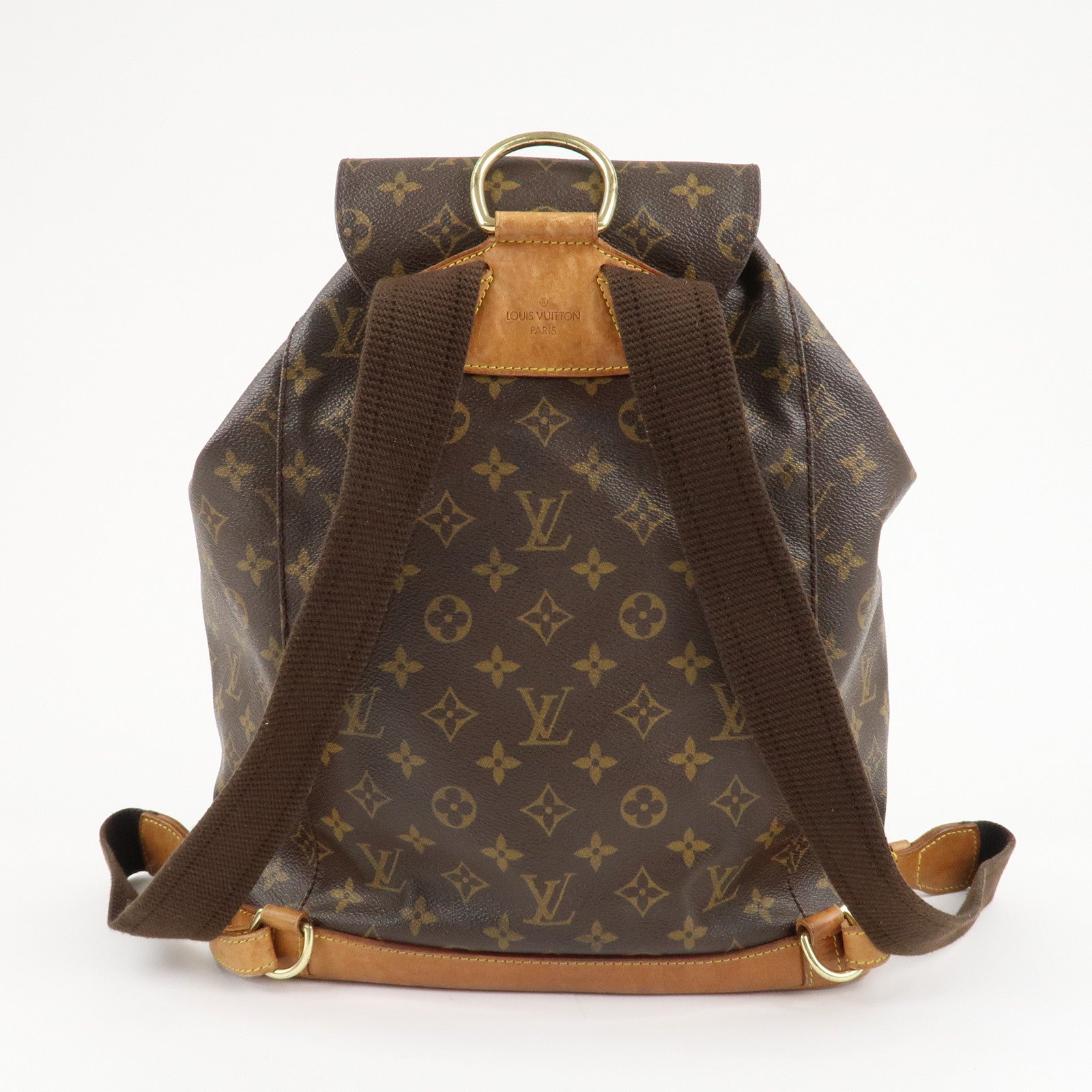 Louis Vuitton Monogram Montsouris GM Back Pack Brown M51135 Used