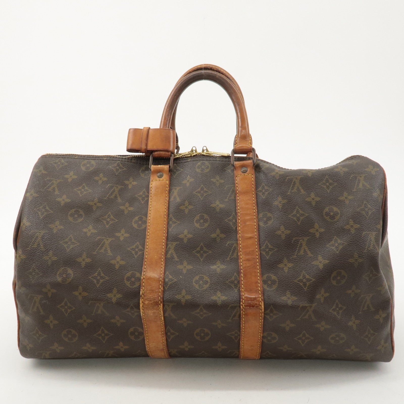 Louis Vuitton Monogram Keep All 45 Boston Bag Brown M41428