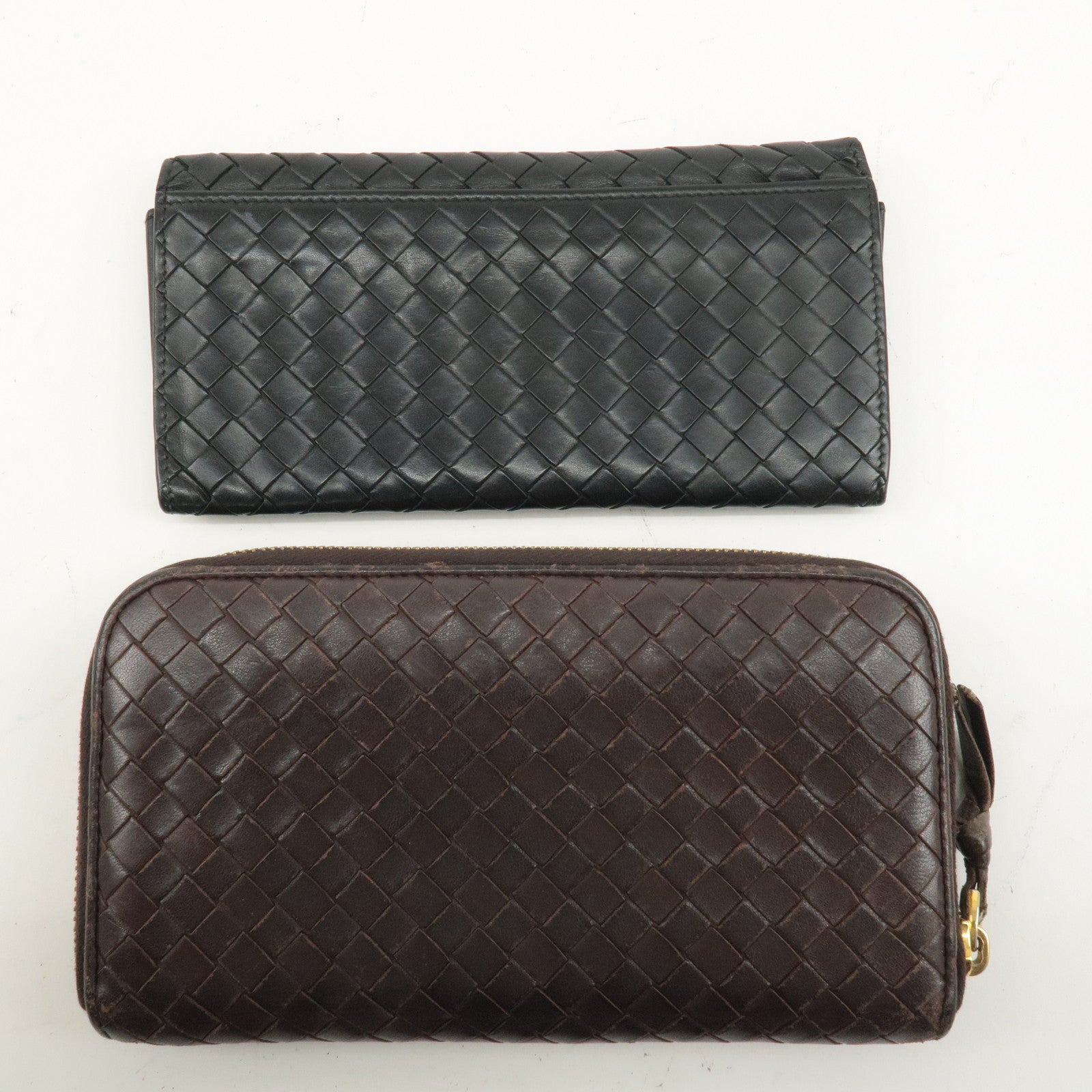 BOTTEGA VENETA Intreciato Set of 2 Long Wallet 114076 120697