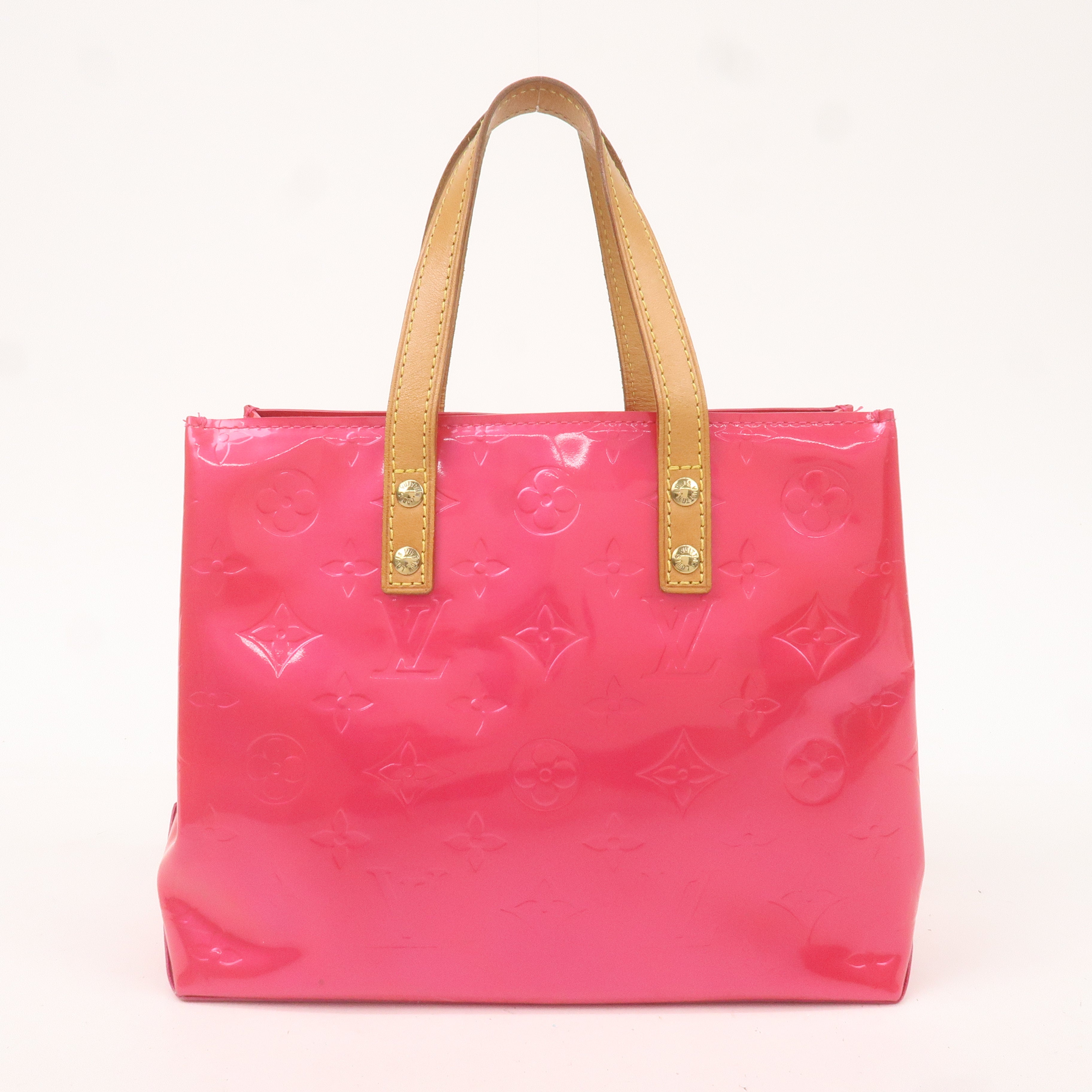 Louis Vuitton Monogram Vernis Lead PM Hand Bag Fuchsia Pink M91221