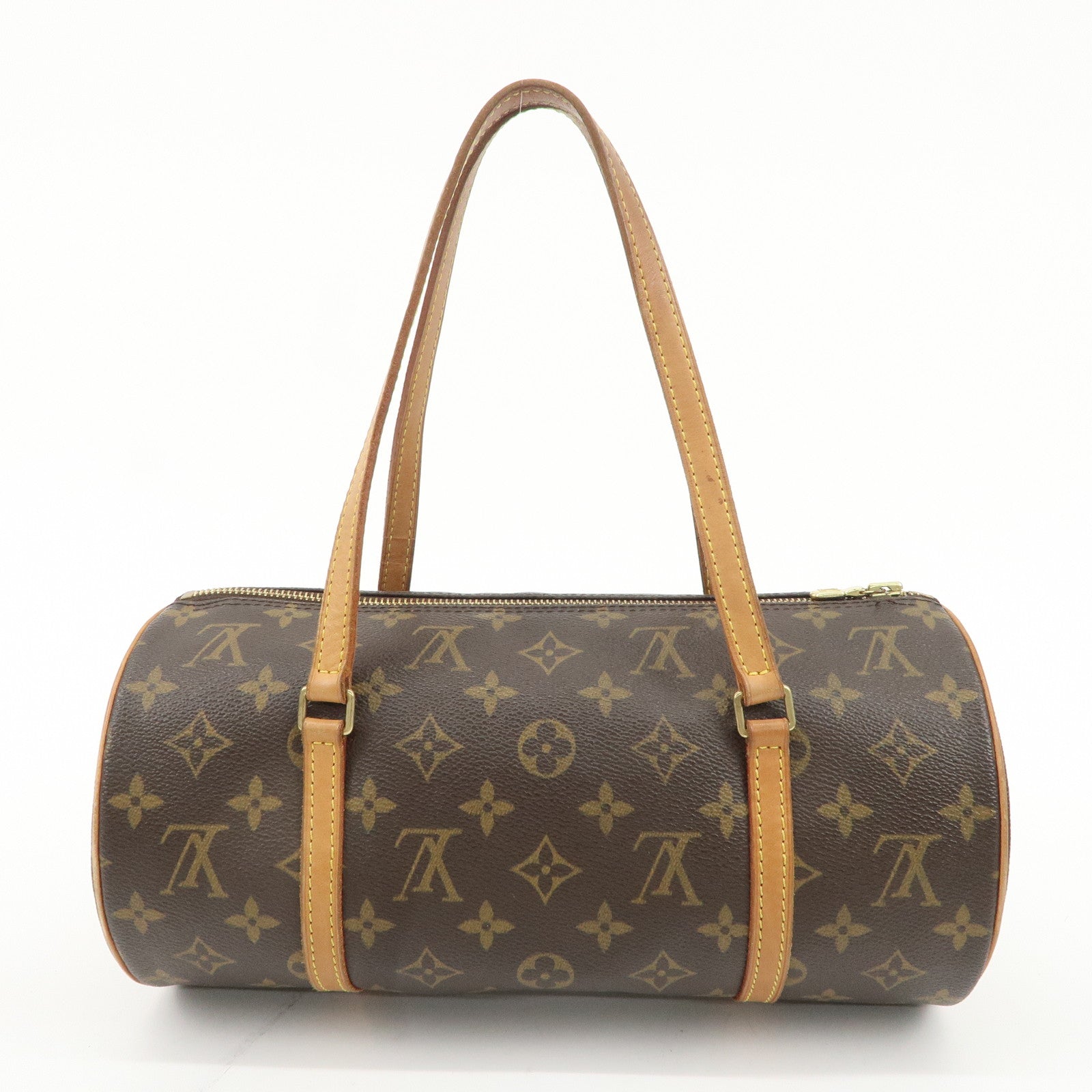 Louis Vuitton Monogram Papillon 30 Hand Bag Ney Style Brown M51385 Used