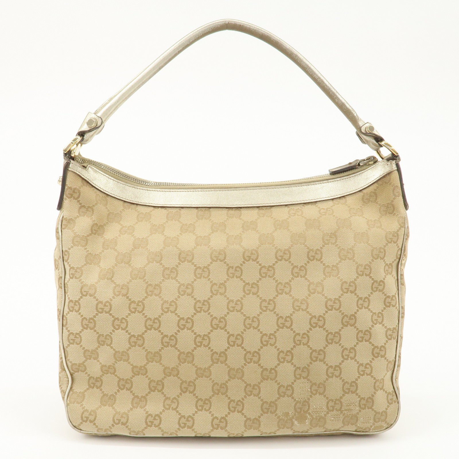 GUCCI GG Canvas Leather Shoulder Bag 153025 Used