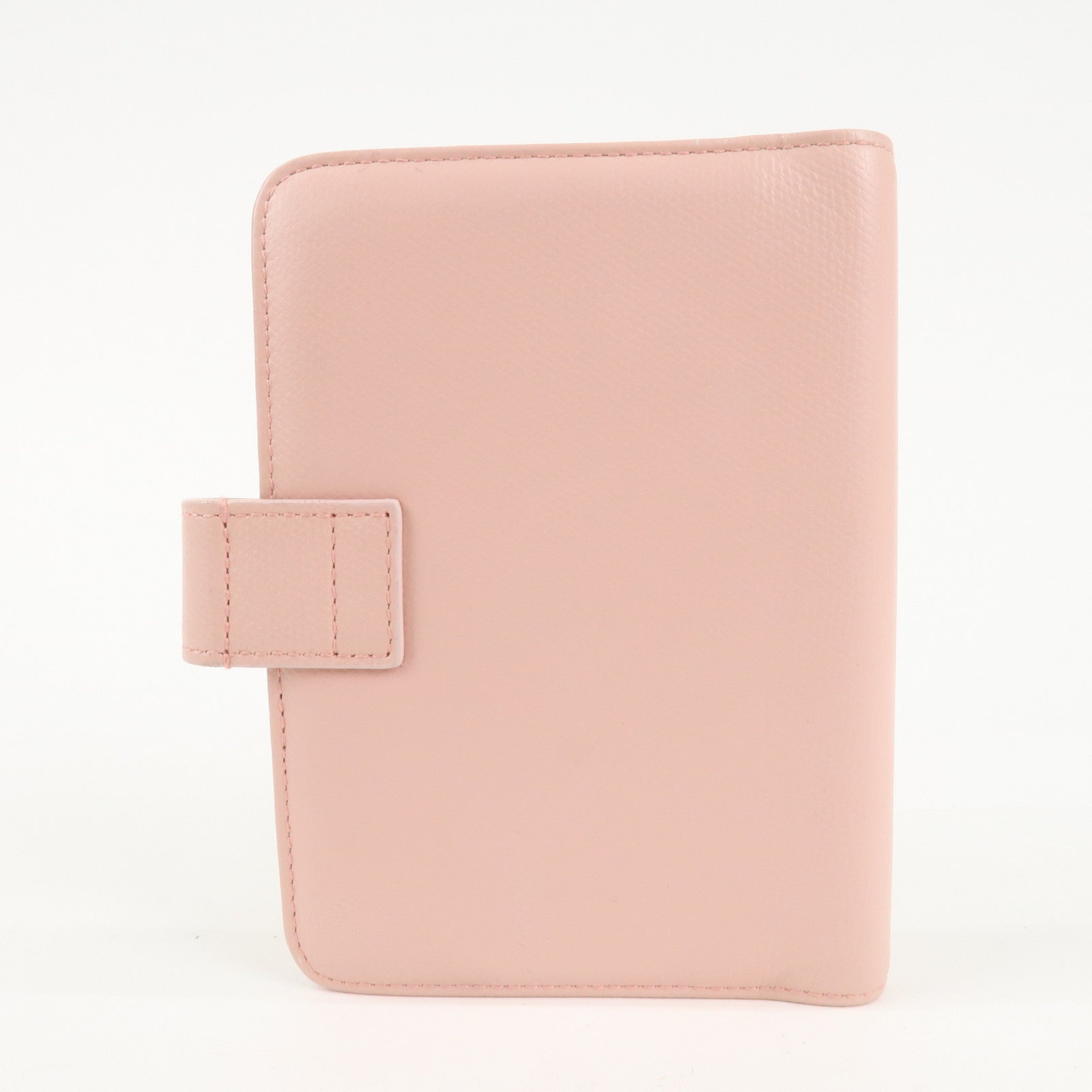 CHANEL Leather Planner Cover Pink Gold Hardware Used