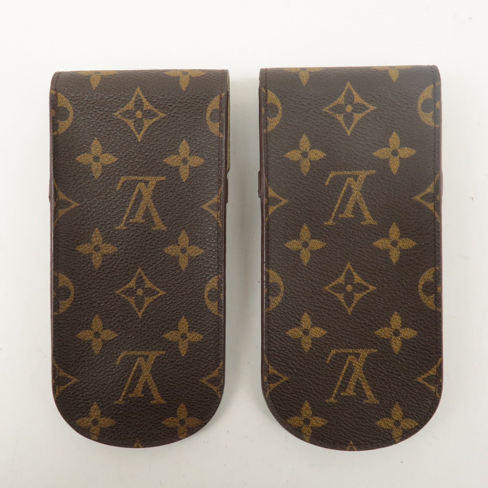 Louis Vuitton Monogram Set of 2 etui a lunettes lavel Glasses Case