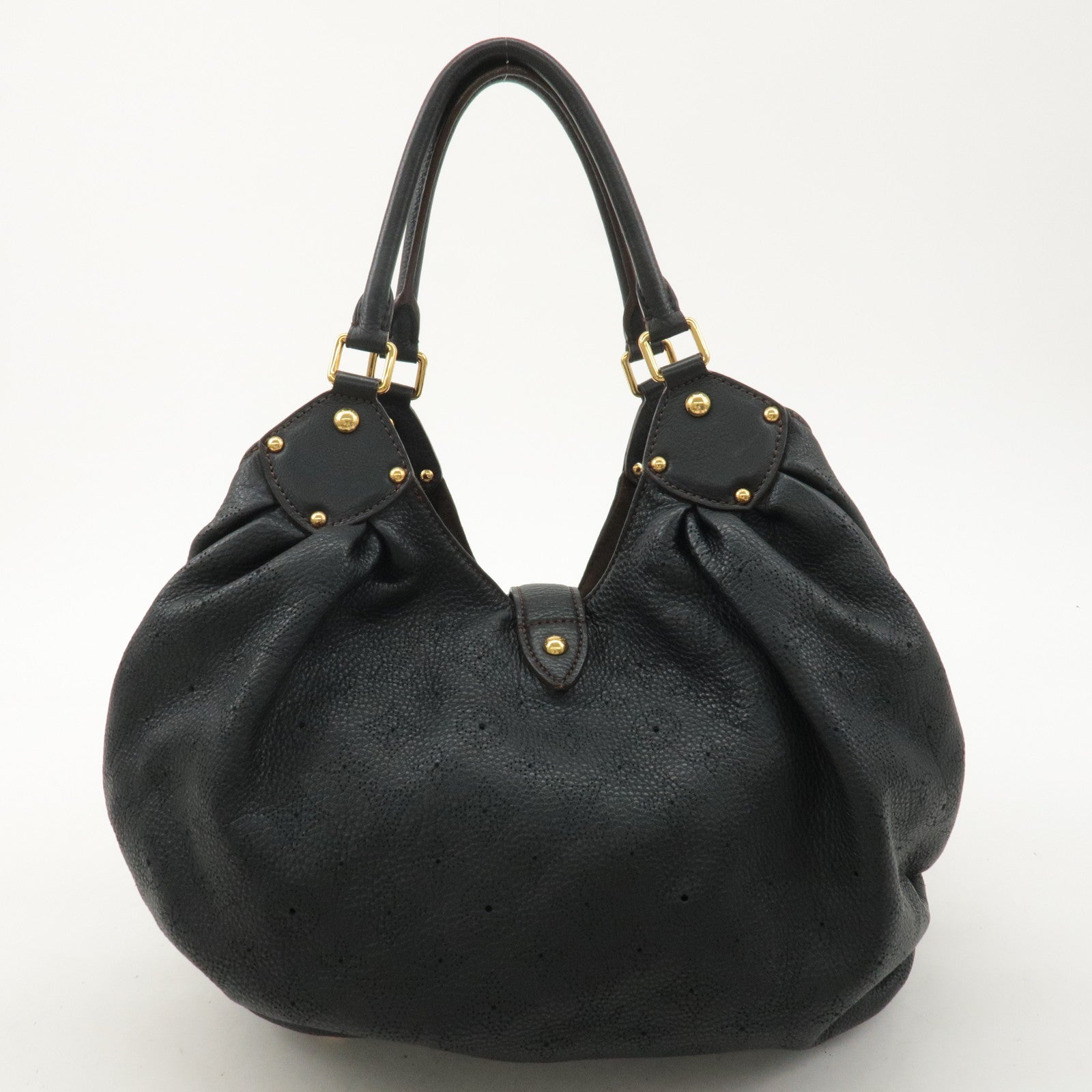 Louis Vuitton Monogram Mahina Size L Shoulder Bag Noir M95765