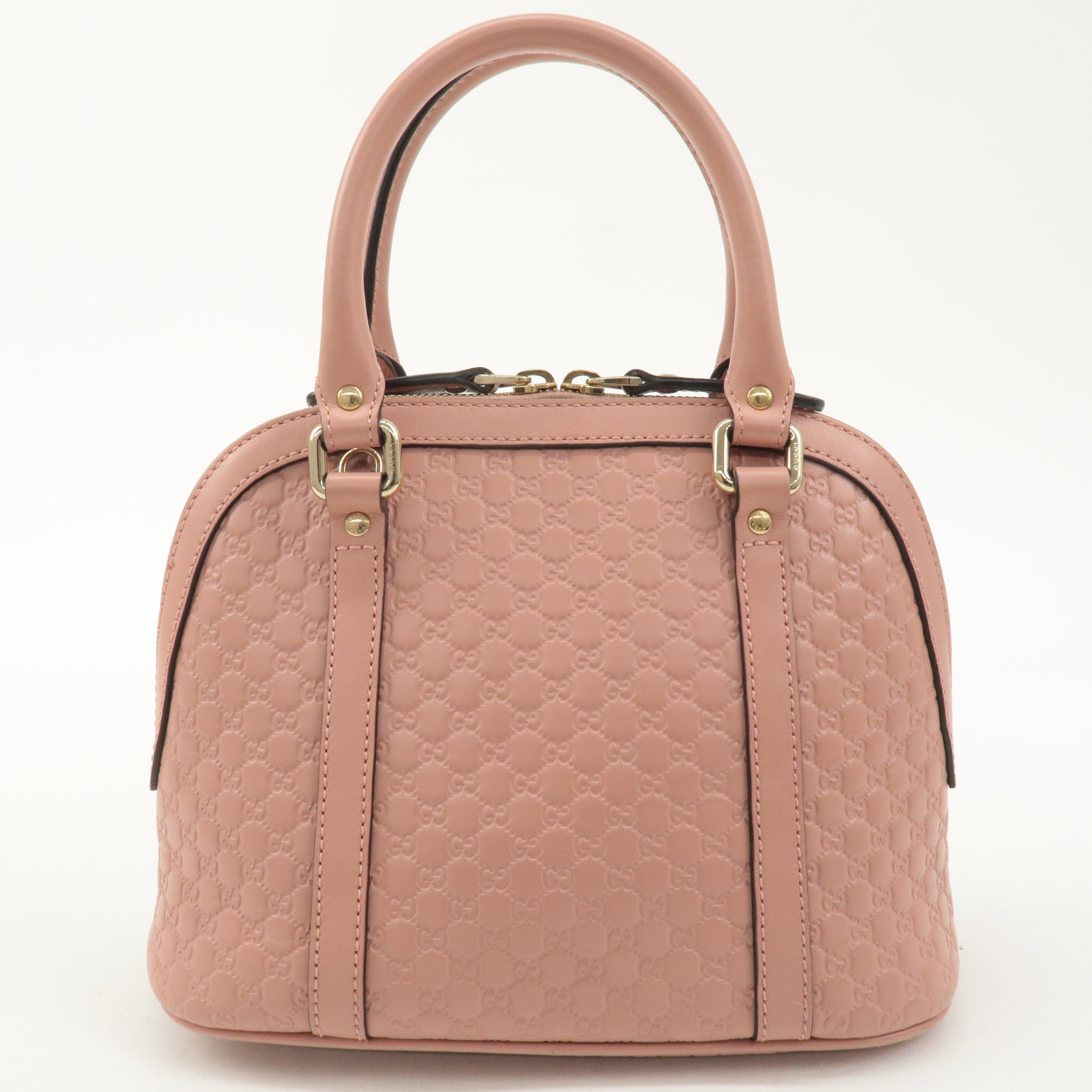 GUCCI Micro Guccissima Leather 2Way Shoulder Hand Bag Pink 449654