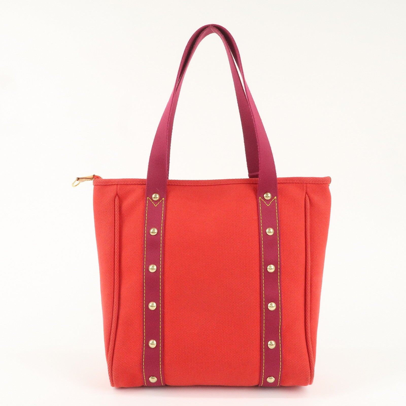 Louis Vuitton Antigua Cabas MM Tote Bag Hand Bag Rouge M40034