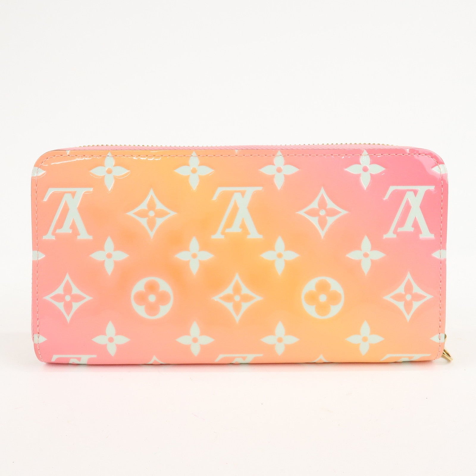 Louis Vuitton Monogram Vernis Zippy Wallet Sunrise Gradient Used