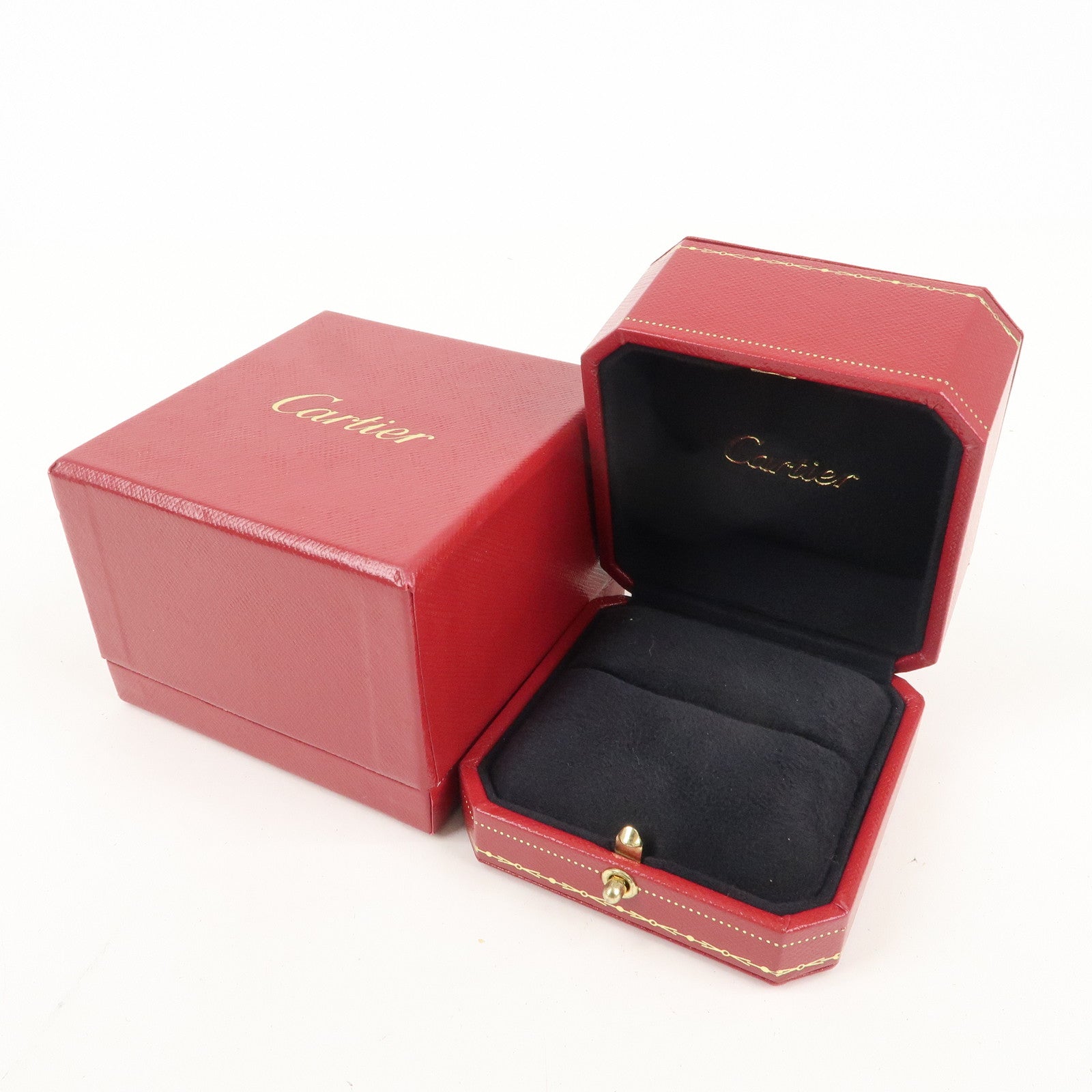 Cartier Set of 2 Ring Box Display Box Jewelry Box For Ring Red