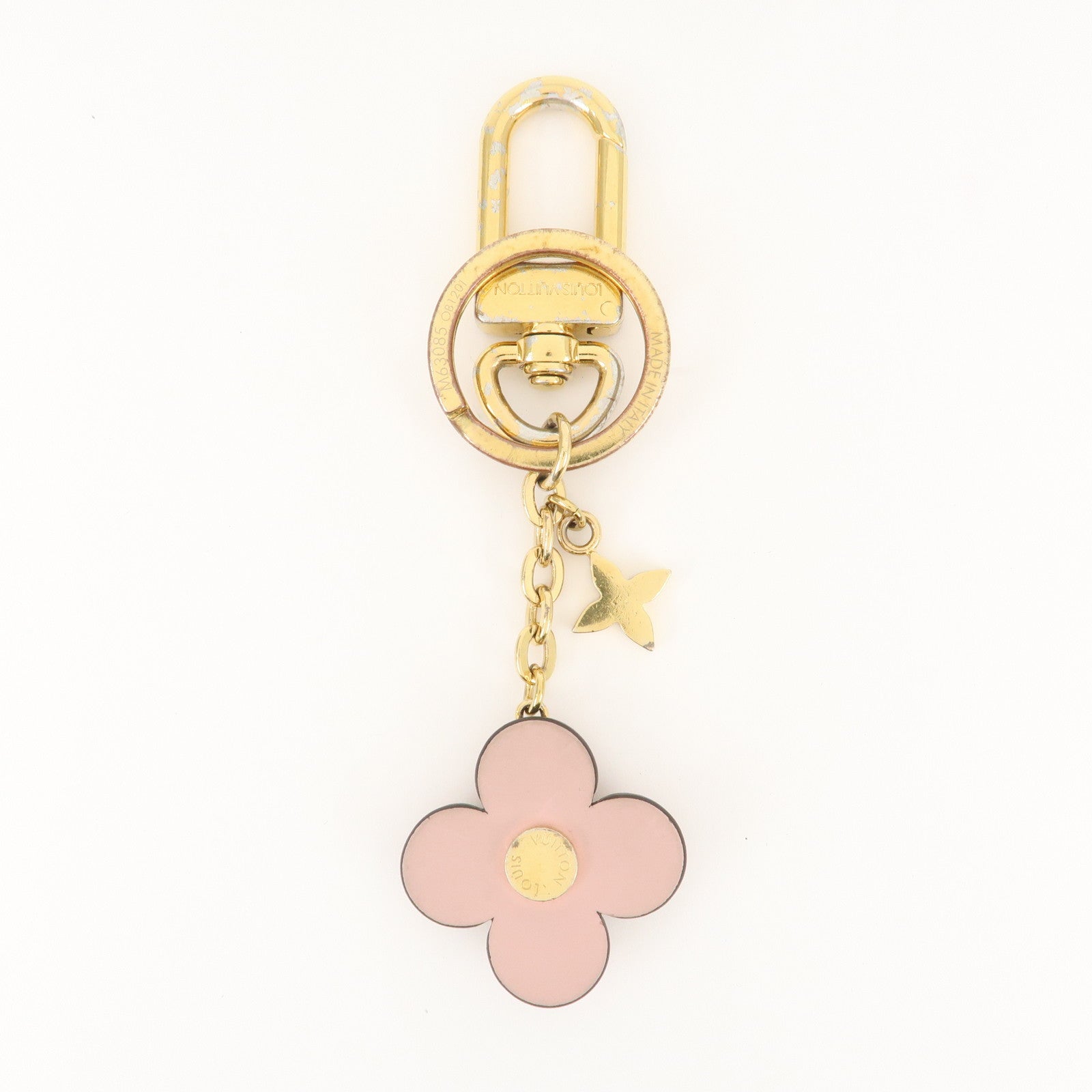 Louis Vuitton Blooming Flower BB Bag Charm Key Chain Pink M63085 Used