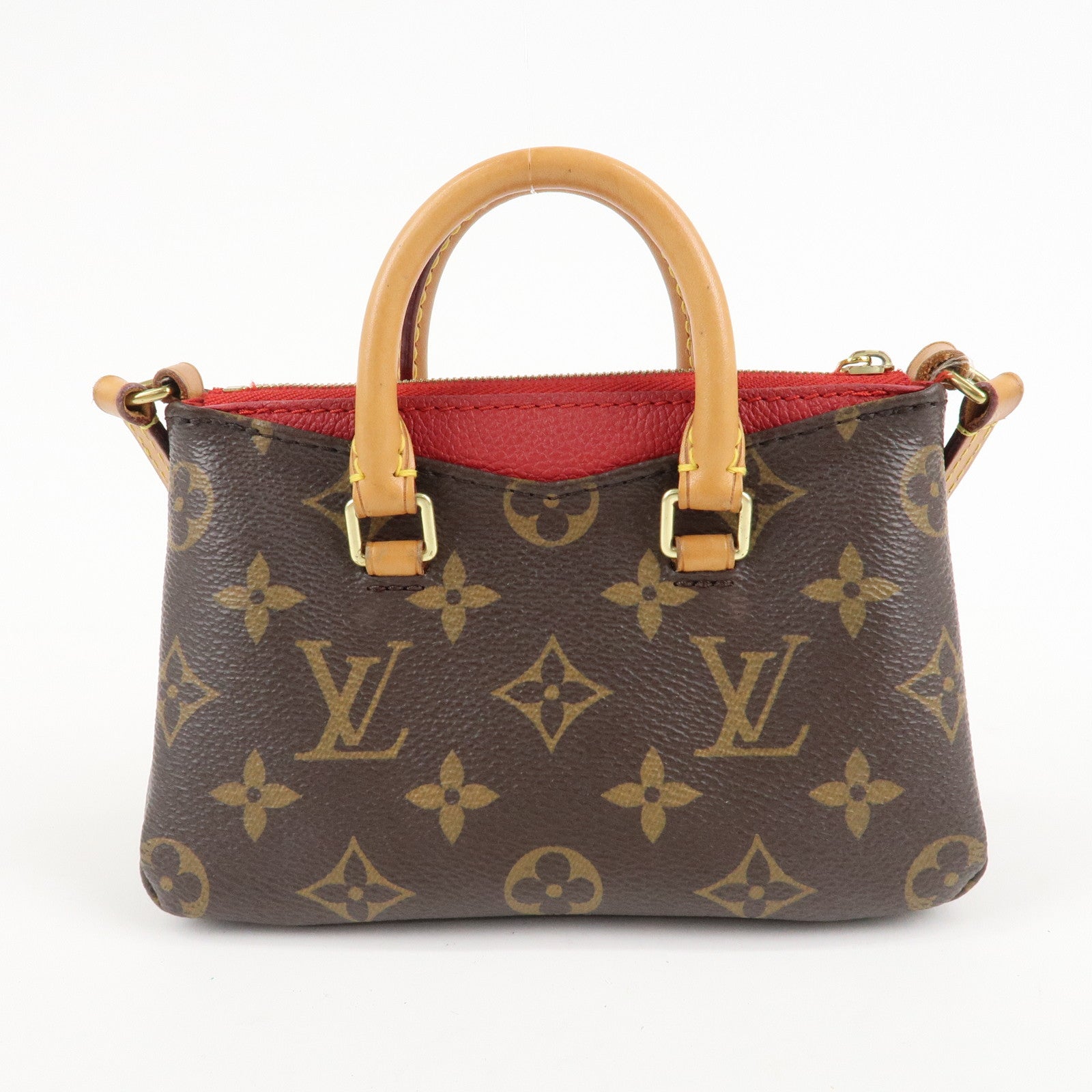 Louis Vuitton Nano Pallas Shoulder Bag Cerise M61254