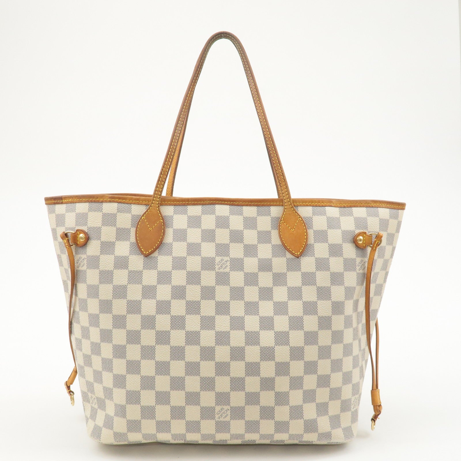 Louis Vuitton Damier Azur Neverfull MM Canvas Tote Bag N51107