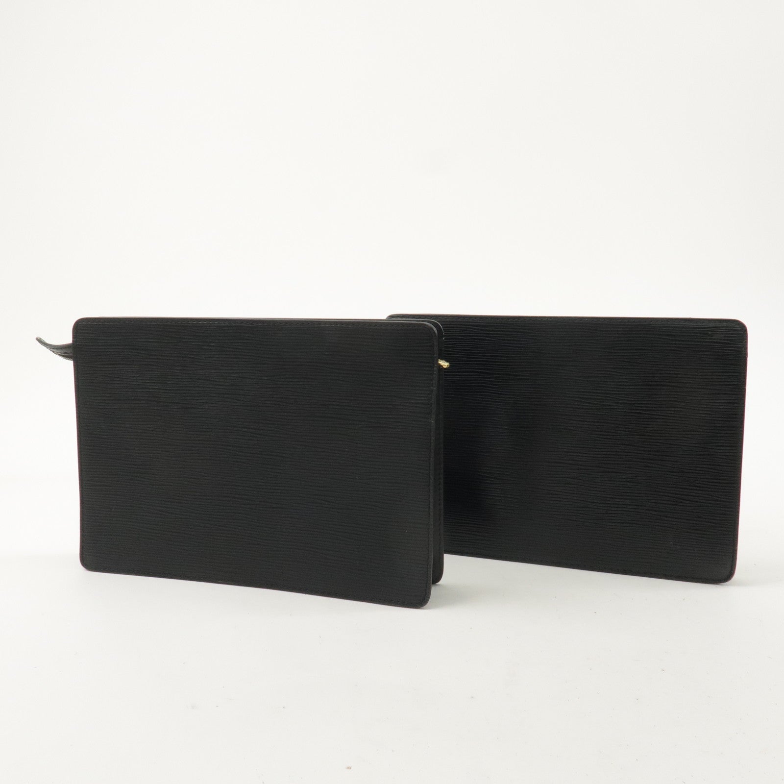 Louis Vuitton Set of 2 Epi Pochette Homme Clutch Bag Black M52522