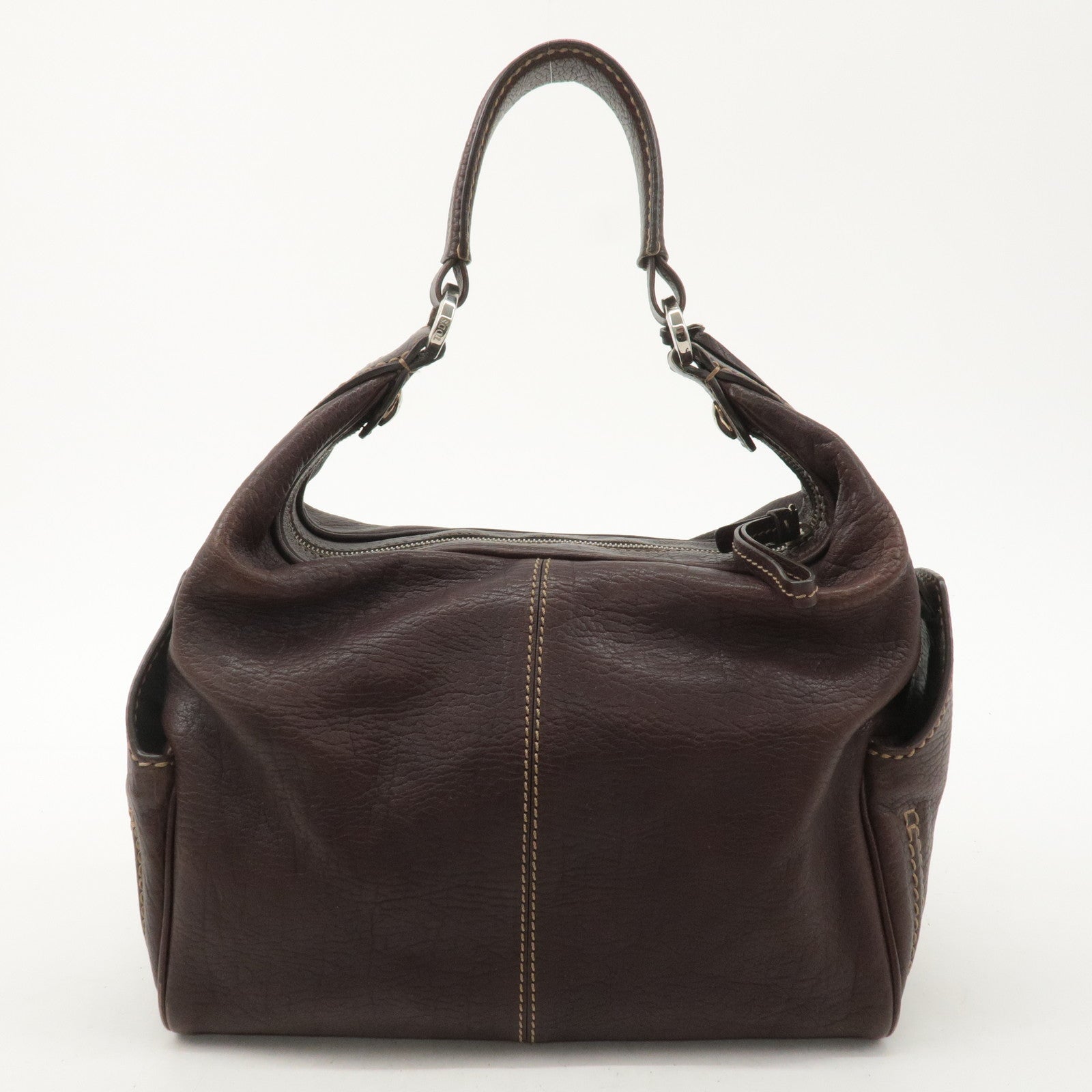 TOD’S Leather One-shoulder Bag Shoulder Bag Hand Bag Brown