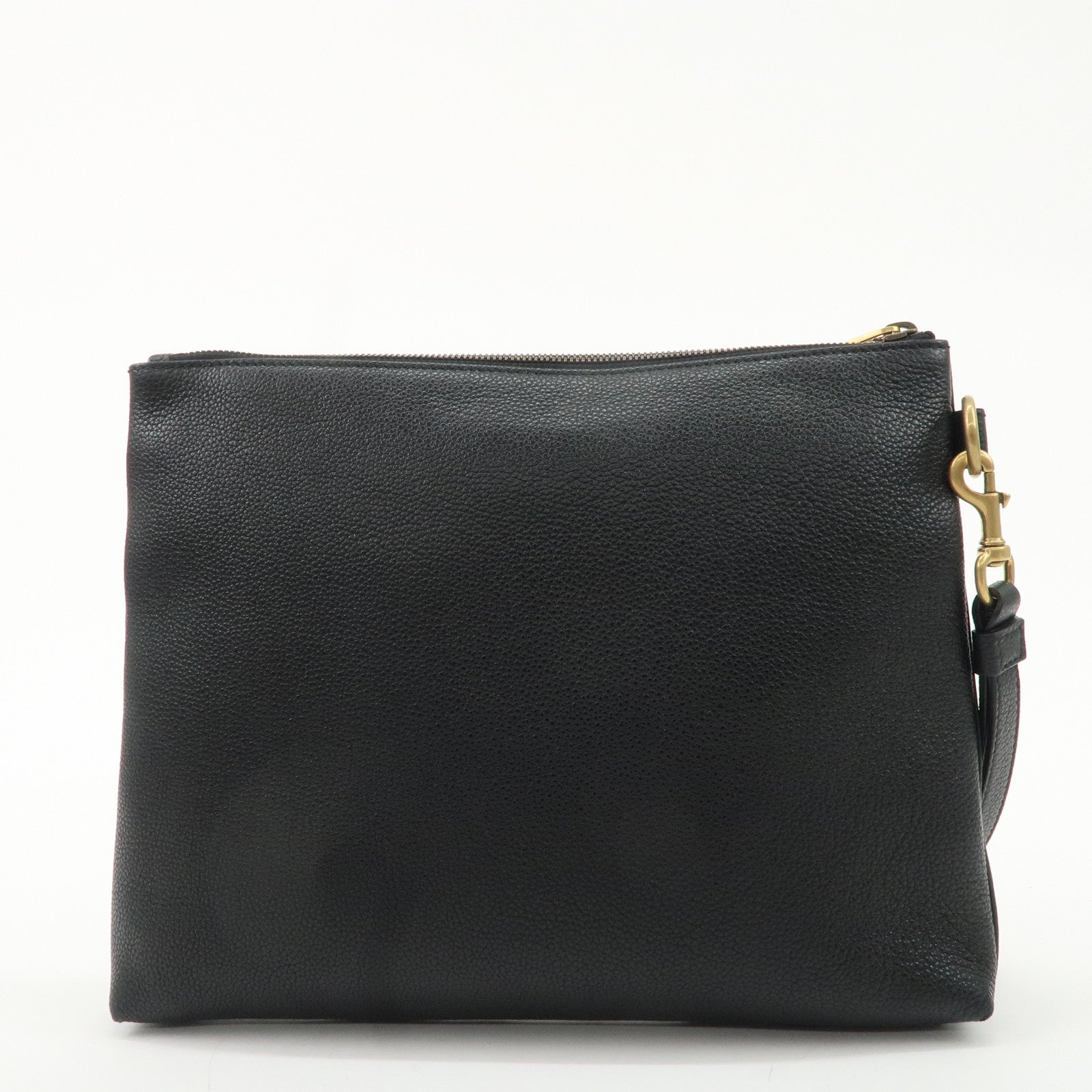 GUCCI Leather Portfolio Medium Clutch Bag Black 572770