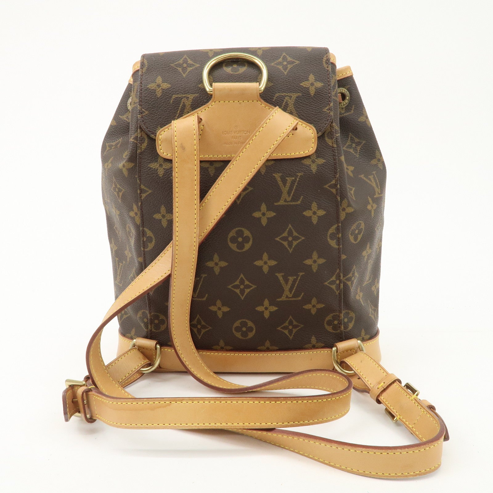 Louis Vuitton Monogram Montsouris MM Back Pack Bag M51136 Used