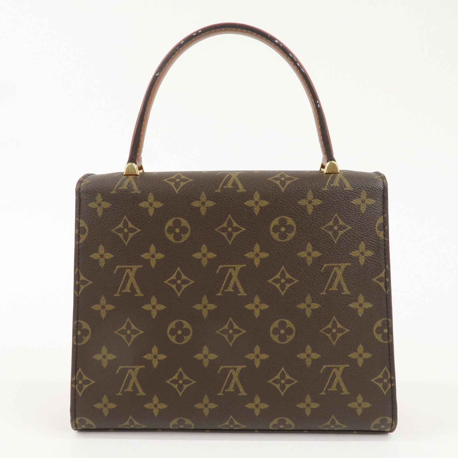 Louis Vuitton Monogram Malesherbes Hand Bag Brown M51379