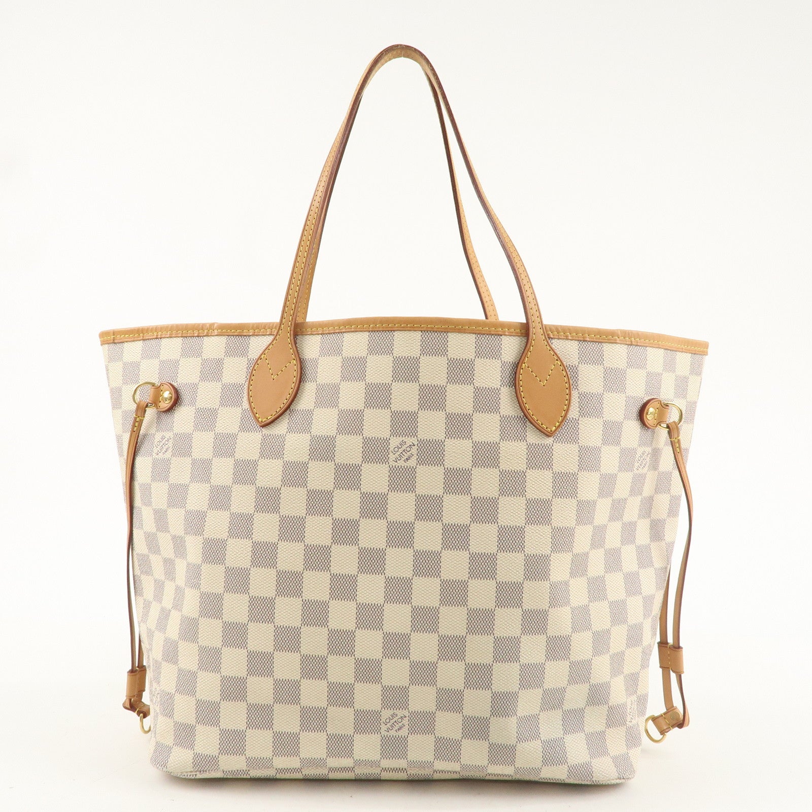 Louis Vuitton Damier Azur Neverfull MM Tote Bag Hand Bag N51107