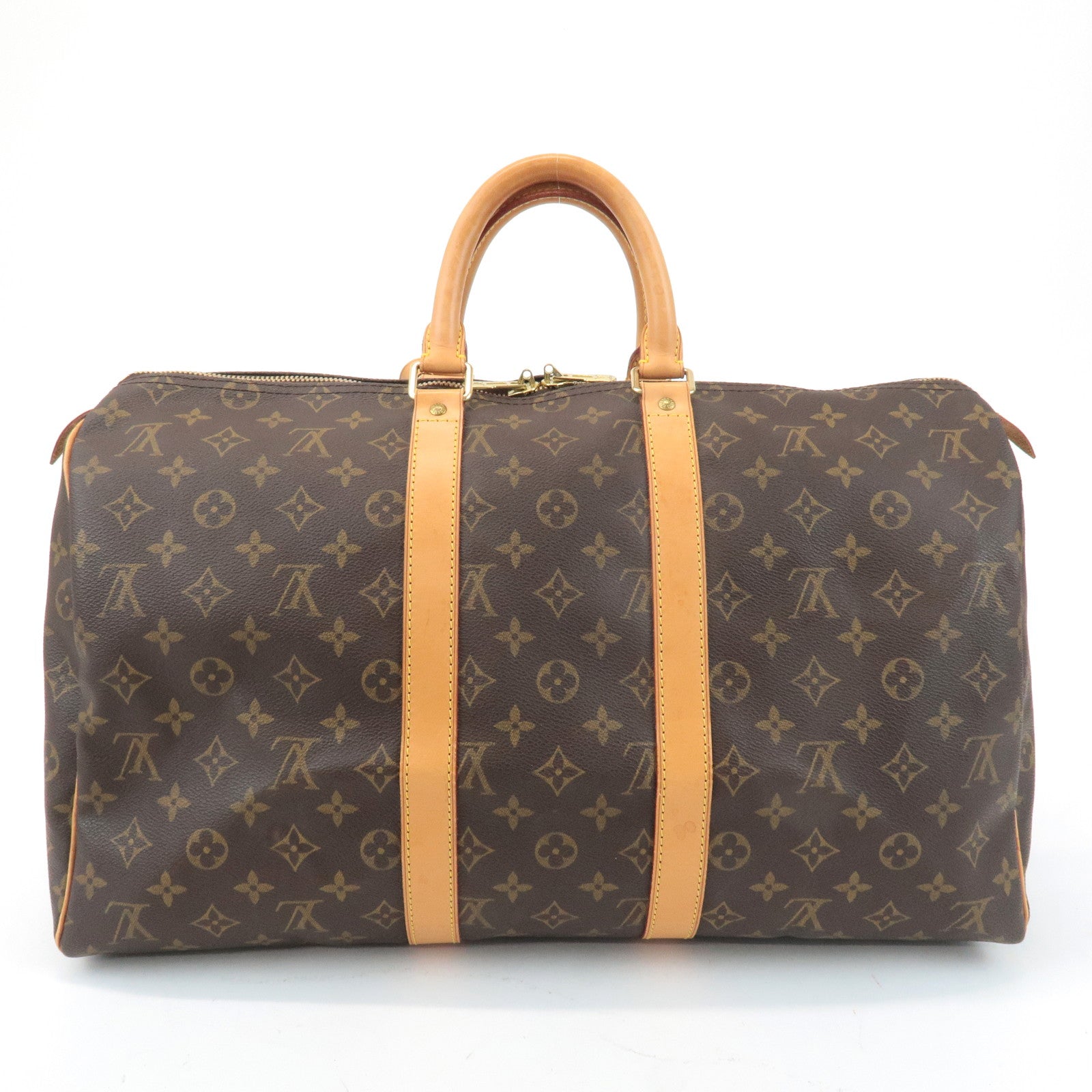 Louis Vuitton Monogram Keep All 45 Boston Bag Brown M41428 Used