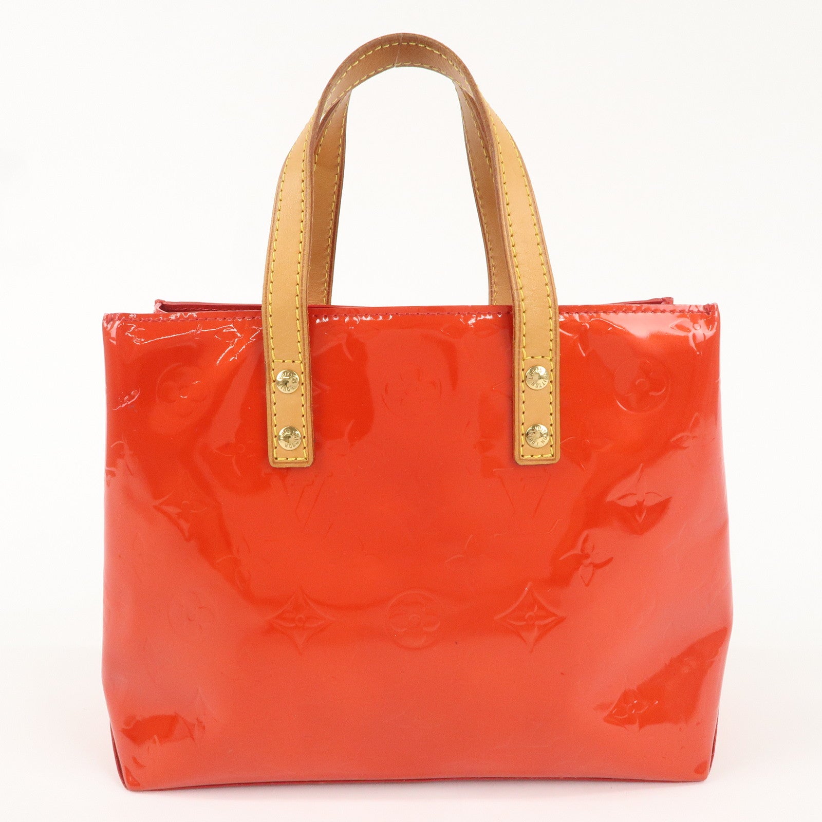 Louis Vuitton Monogram Vernis Lead PM Hand Bag Rouge M91088