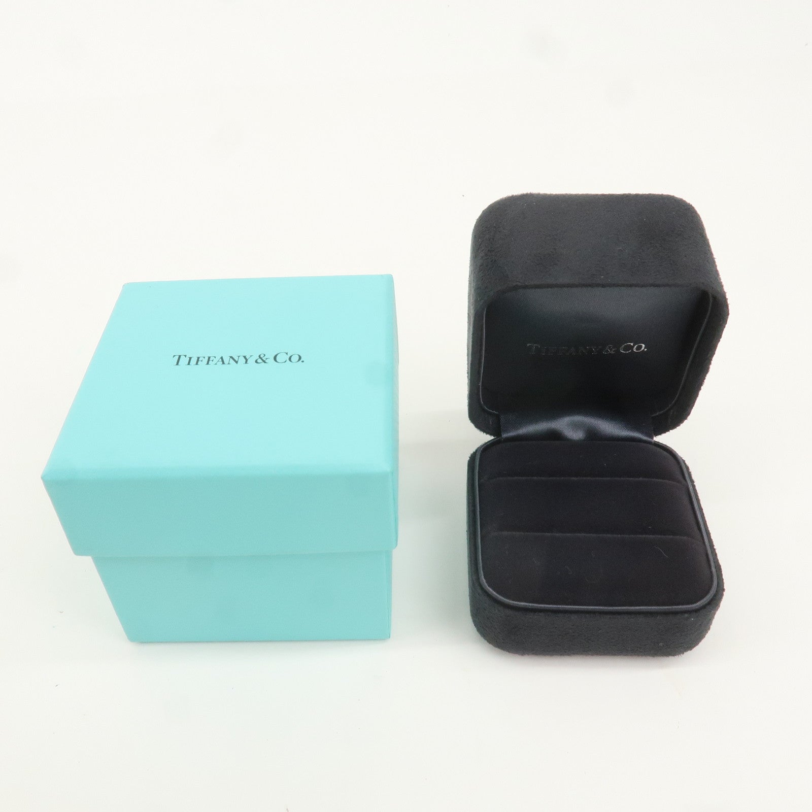 Tiffany&Co. Set of 2 Jewelry Box For Pair Rings Tiffany Blue