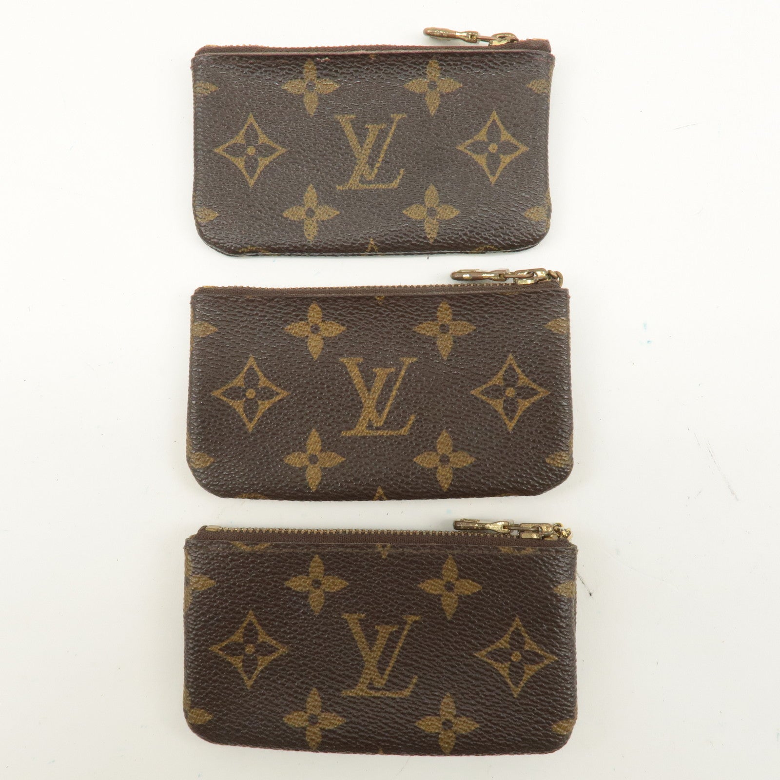 Louis Vuitton Set of 3 Monogram Pochette Cles Coin Key Case M62650