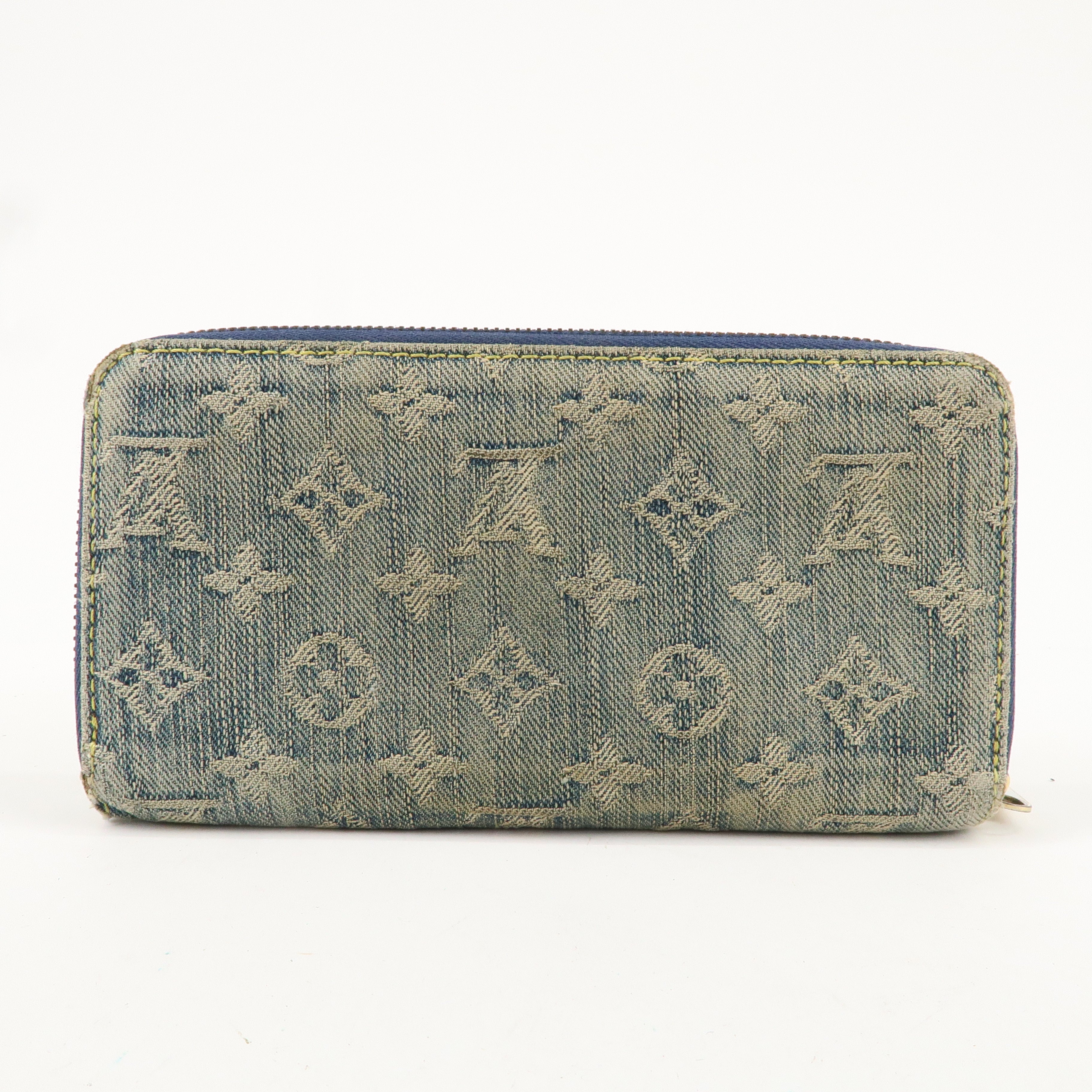 Louis Vuitton Monogram Denim Zippy Wallet M95341 Blue