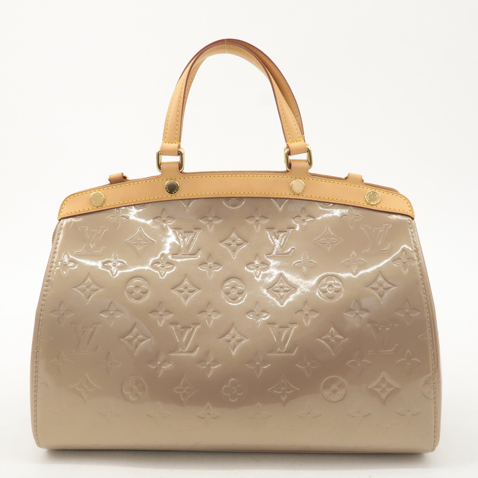 Louis Vuitton Monogram Vernis Blair MM Hand Bag Beige M91755