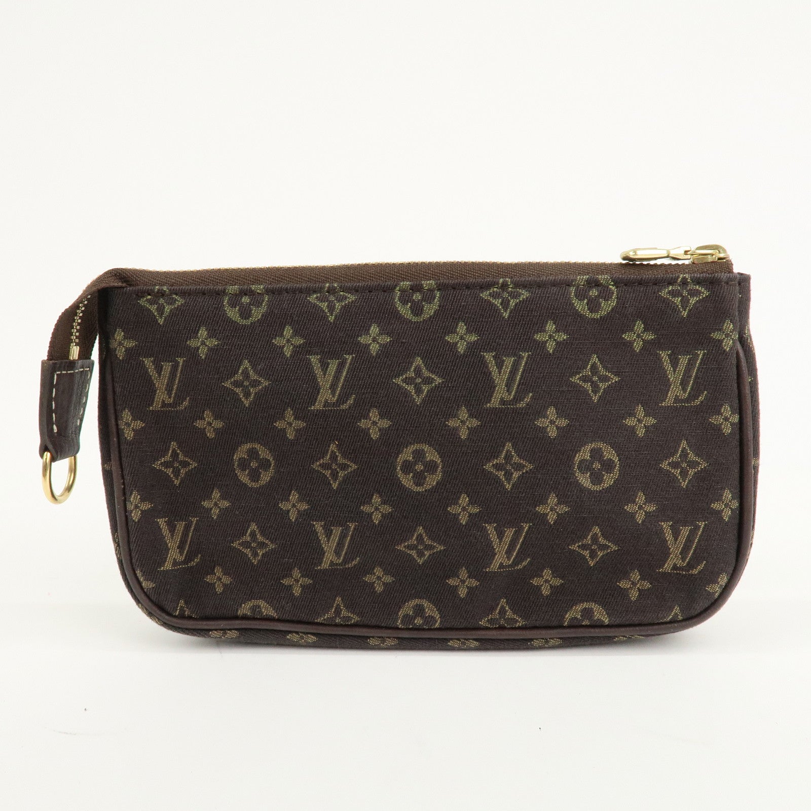 Louis Vuitton Monogram Mini Lin Pouch for Bucket PM Bag Ebene Used