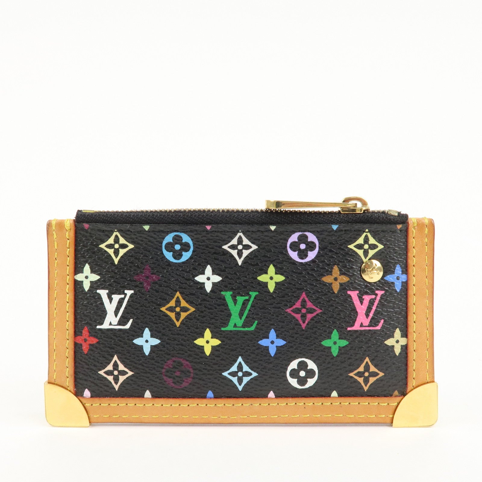 Louis Vuitton Monogram Multicolor Pochette Cles Noir M92654