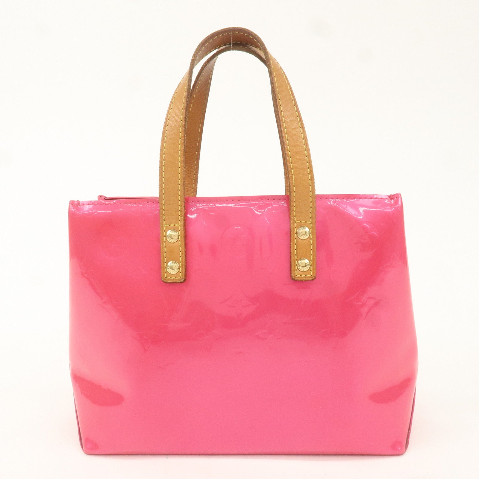 Louis Vuitton Monogram Vernis Lead PM Hand Bag Fuchsia Pink M91221