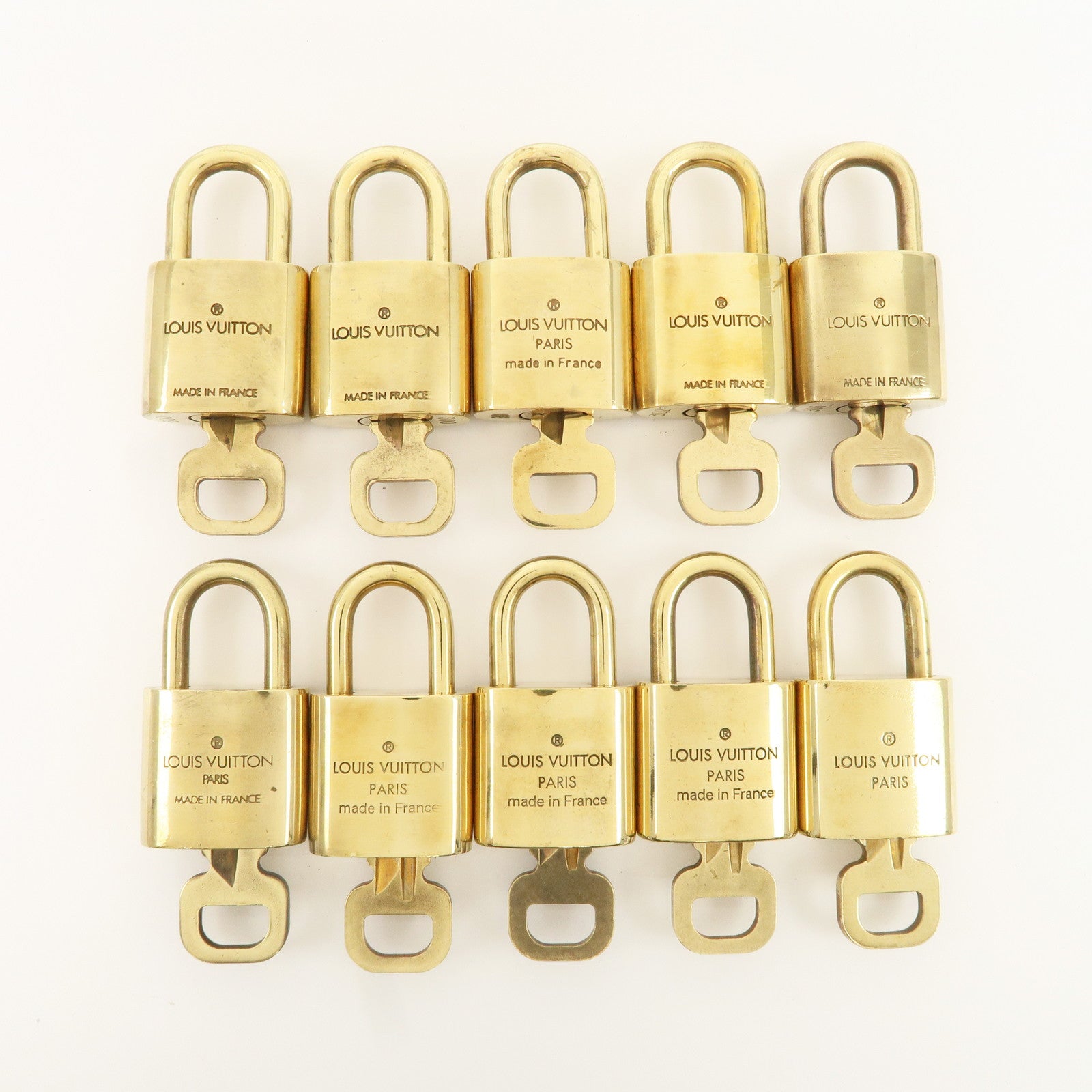 Louis Vuitton Set of 10 Lock 
Key Cadena Key Lock