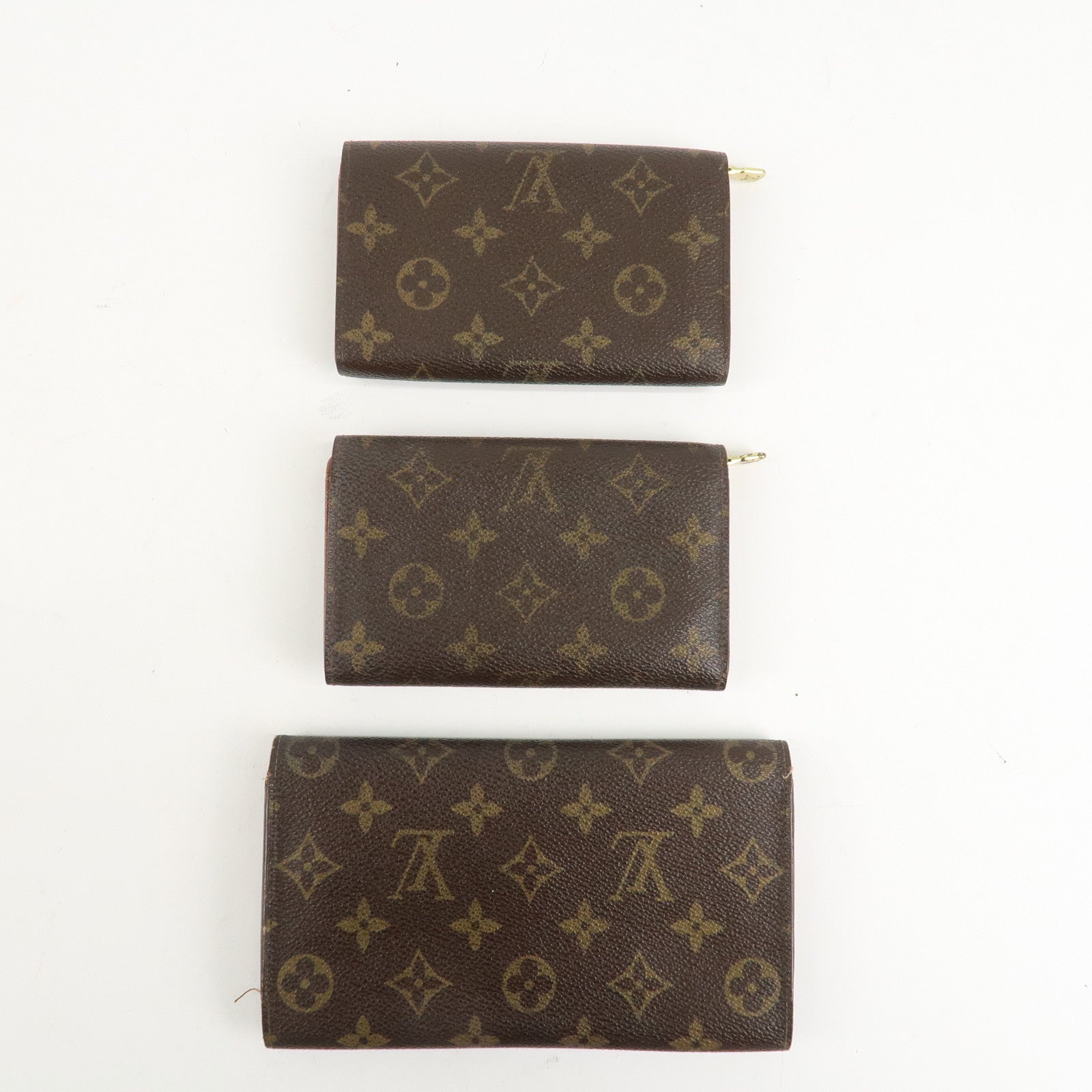 Louis Vuitton Monogram Set of 3 Wallet Brown M61730 M61215