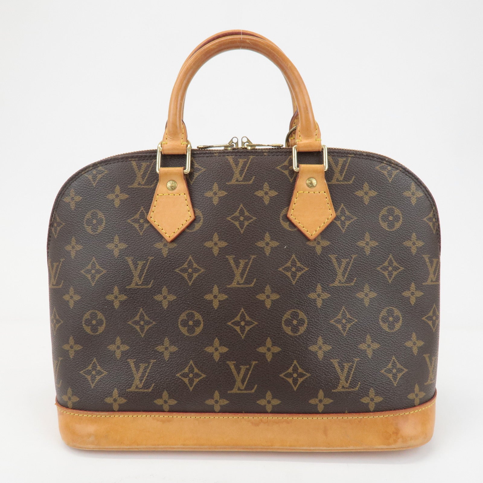 Louis Vuitton Monogram Alma Hand Bag Brown M51130 Used