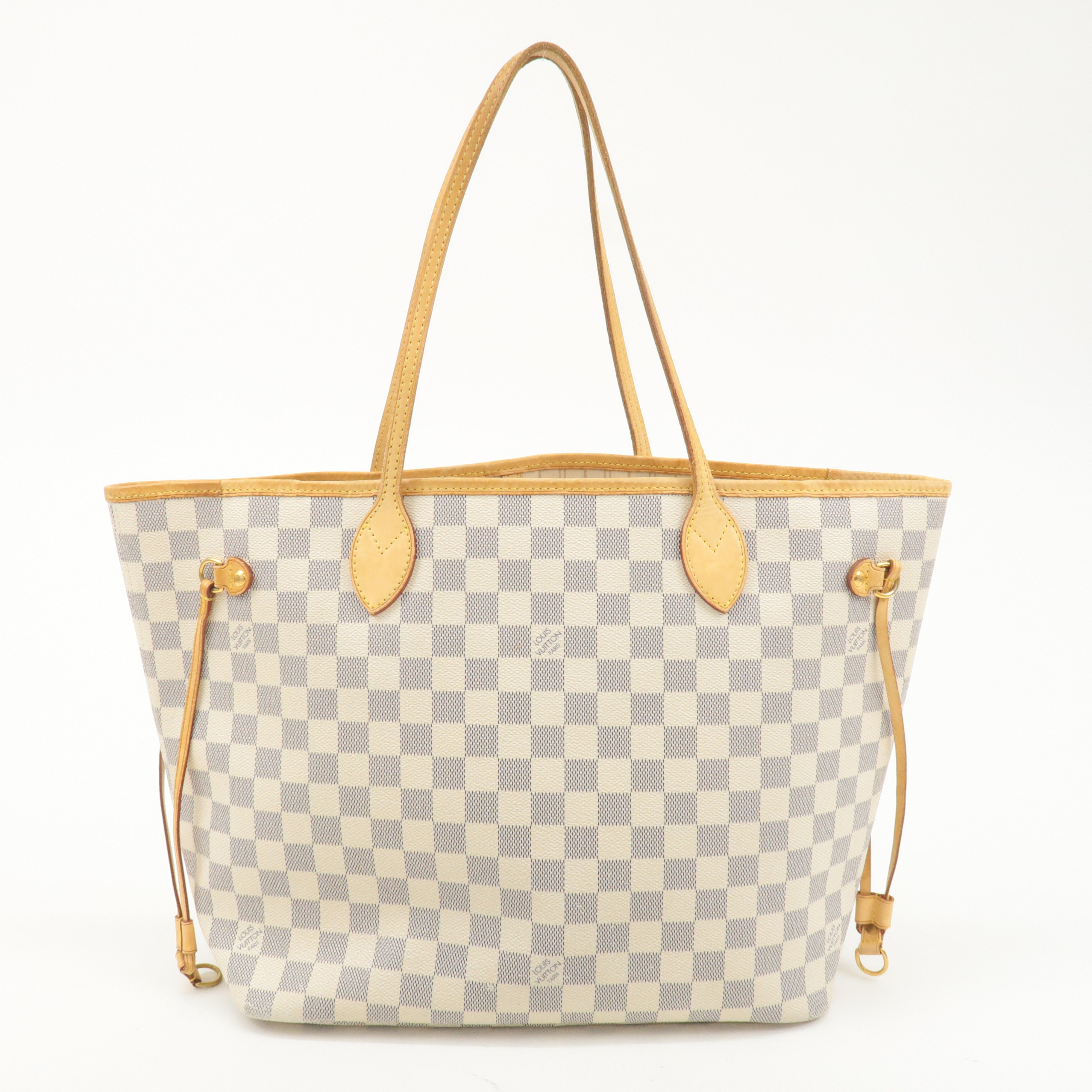 Louis Vuitton Damier Azur Neverfull MM Tote Bag Hand Bag N51107