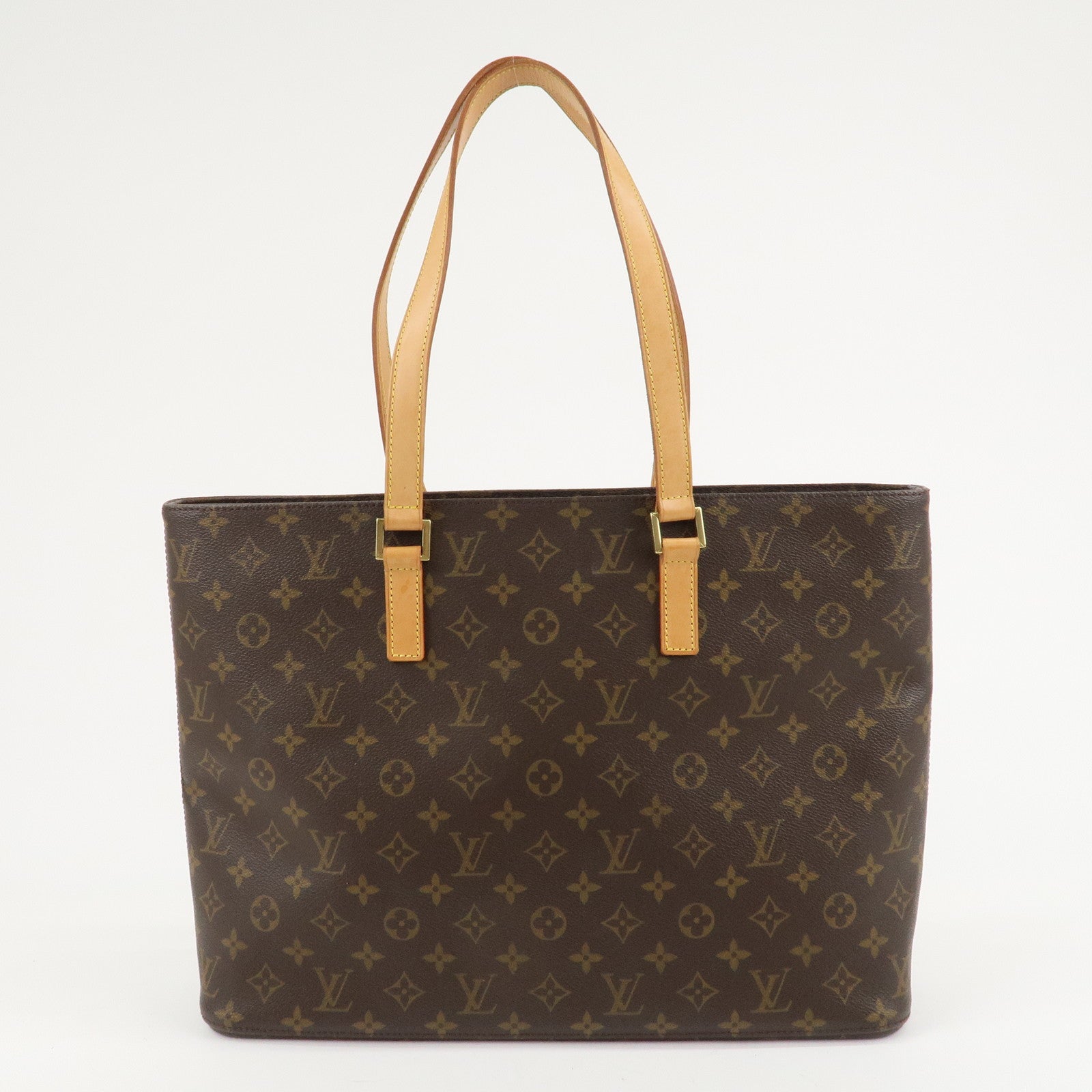 Louis Vuitton Monogram Luco Tote Bag Hand Bag Brown M51155 Used