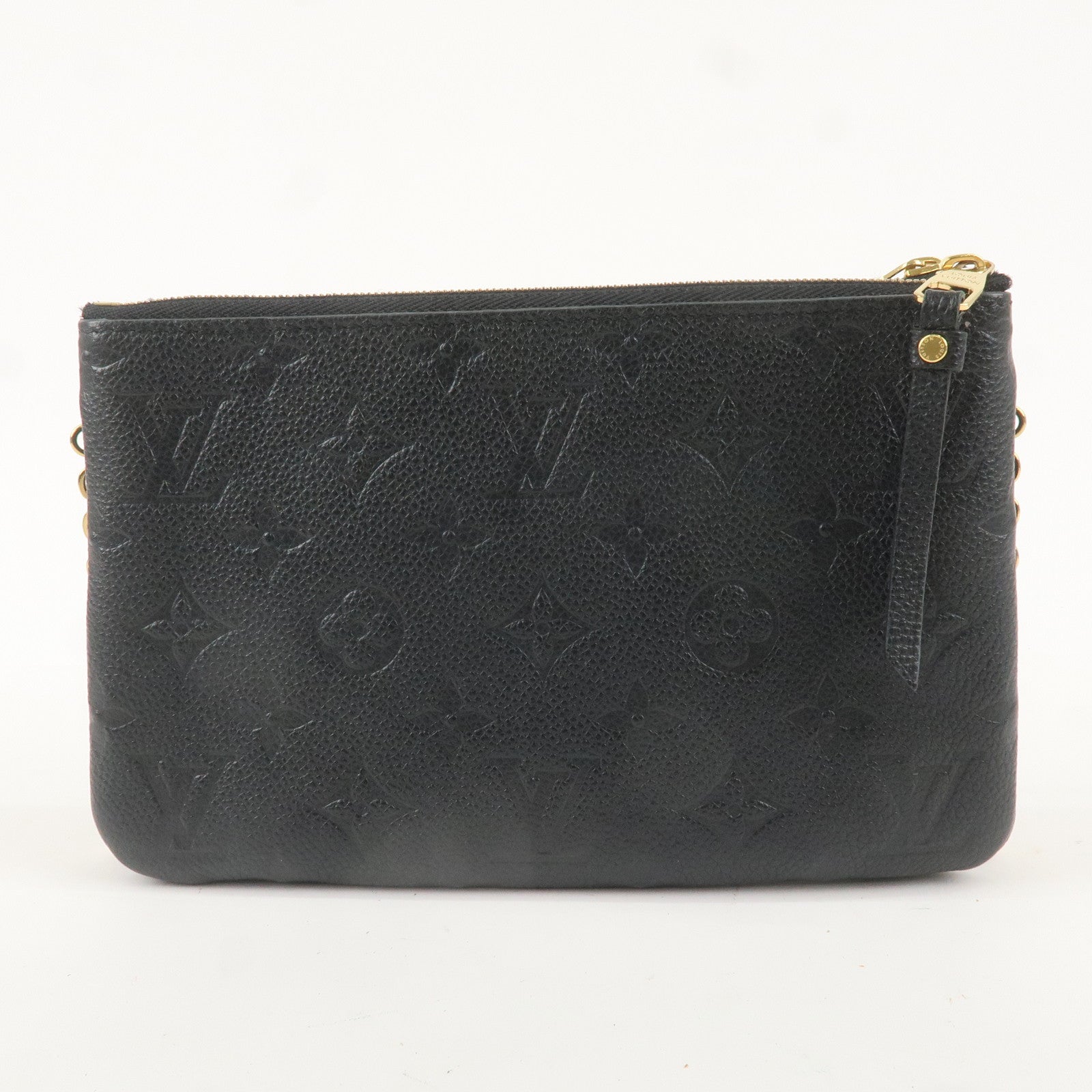 Louis Vuitton Monogram Empreinte Pochette Double Zip Noir M68568