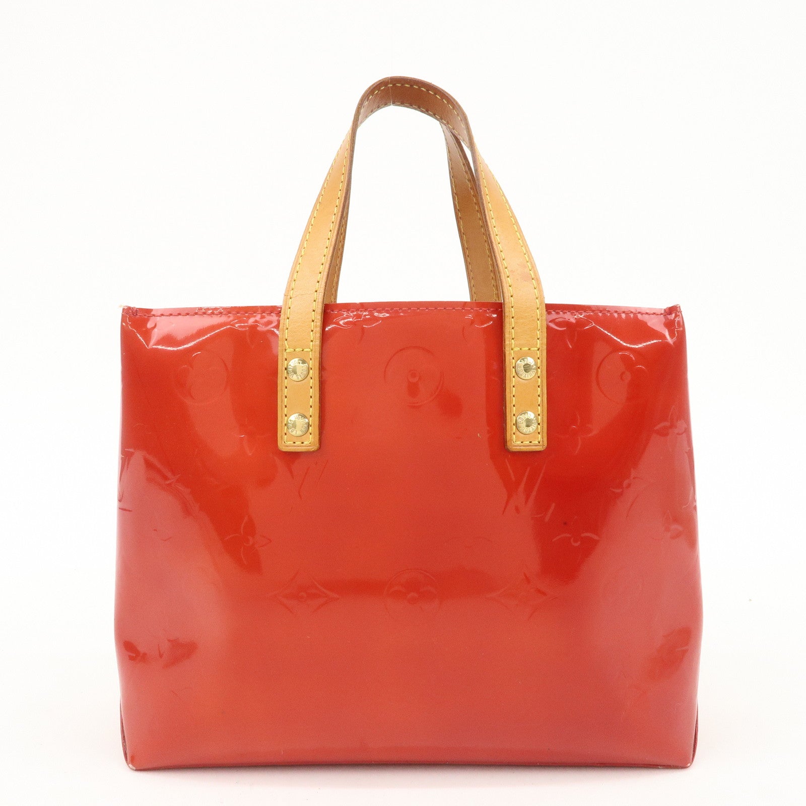 Louis Vuitton Monogram Vernis Lead PM Hand Bag M91088 Rouge Used